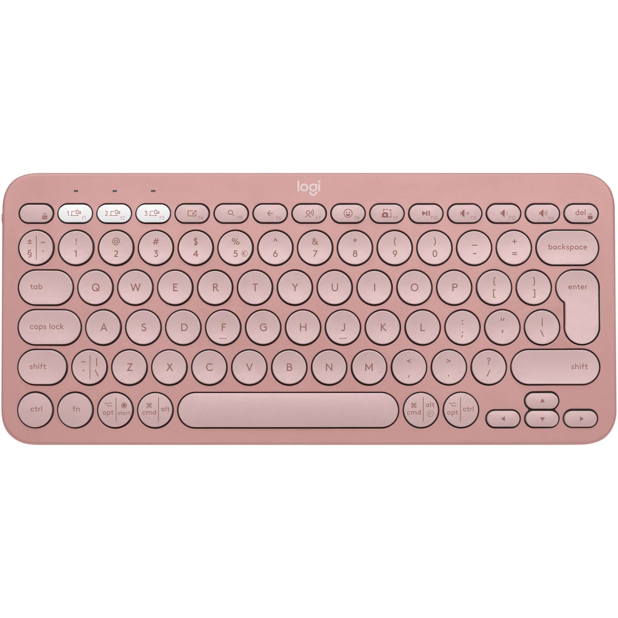 Fotografie Tastatura Bluetooth Logitech Pebble Keys 2 K380s, Multi-Device, Tonal Rose