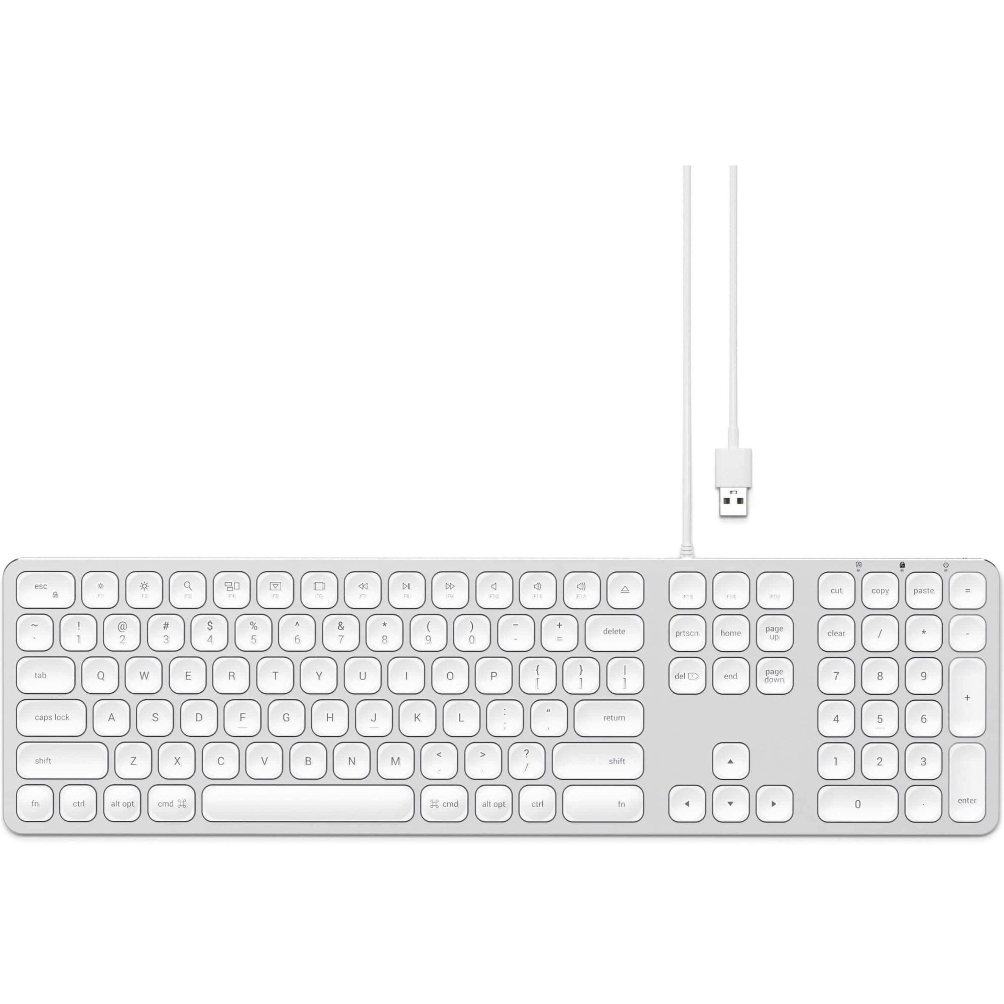 Fotografie Tastatura cu fir Satechi pentru Mac, Aluminiu, US, Argintiu
