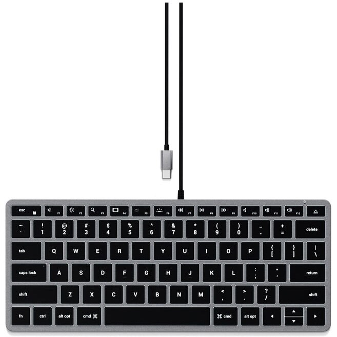 Fotografie Tastatura cu fir Satechi Slim W1 USB-C retroiluminata, US, Gri spatial