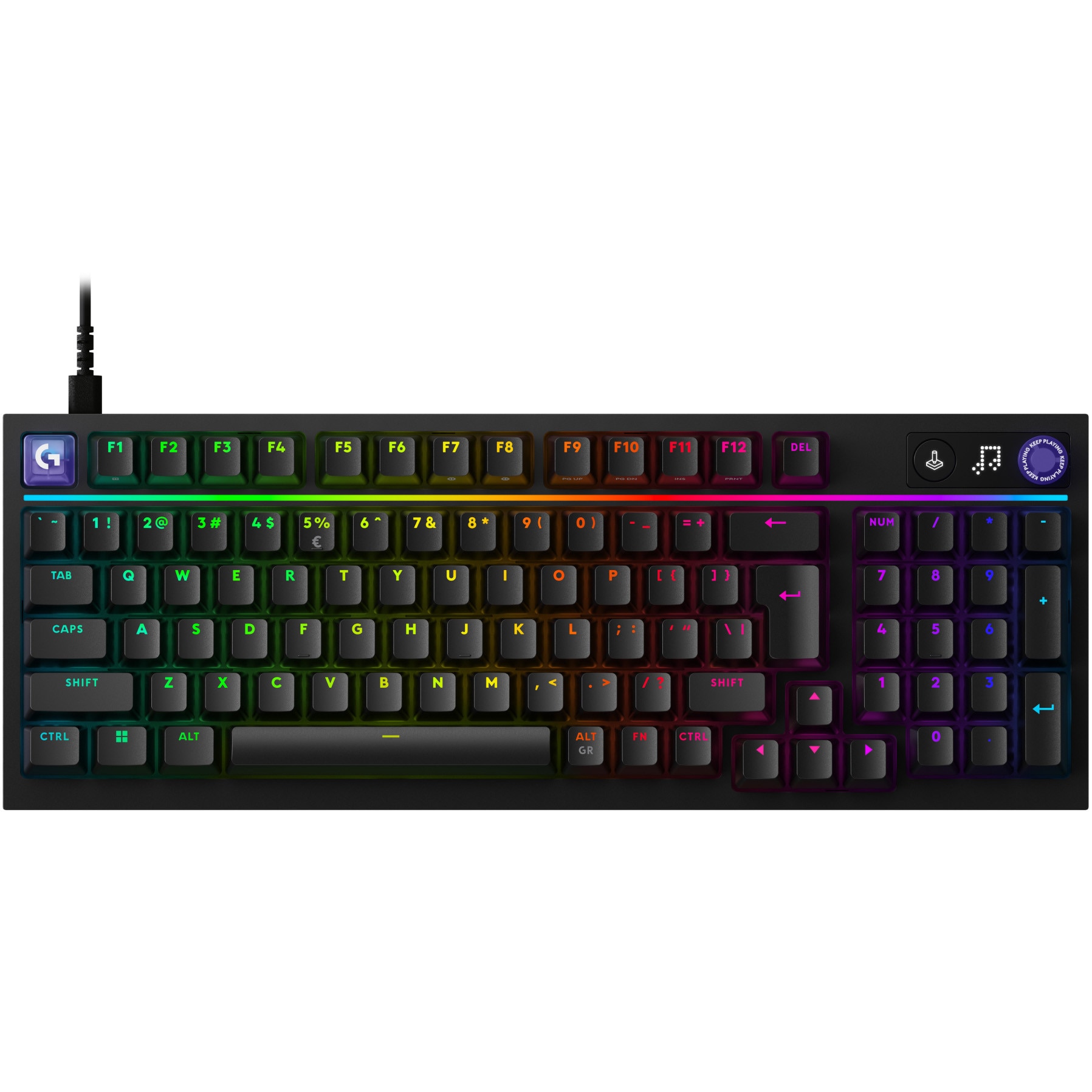 Fotografie Tastatura Gaming Logitech G316 X 98, Negru, Tactila