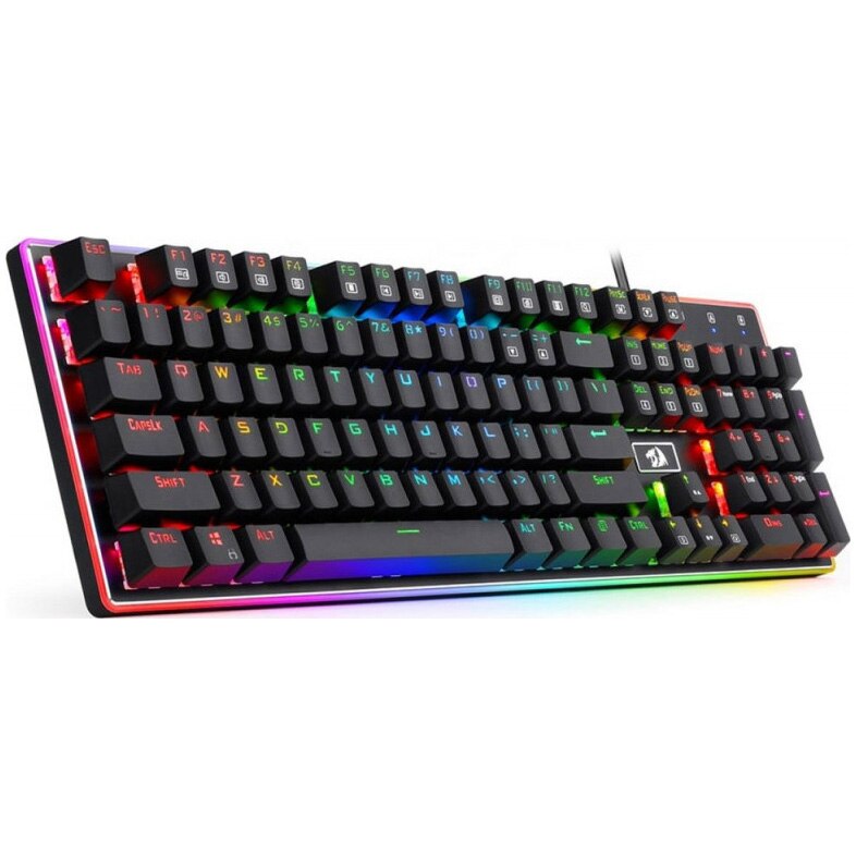 Fotografie Tastatura gaming mecanica Redragon Ratri, Black Switch, Iluminare RGB, Negru