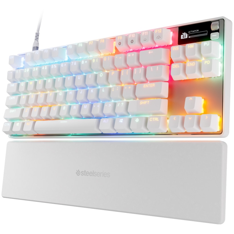 Fotografie Tastatura Gaming Mecanica SteelSeries Apex Pro TKL Gen 3, US, alb