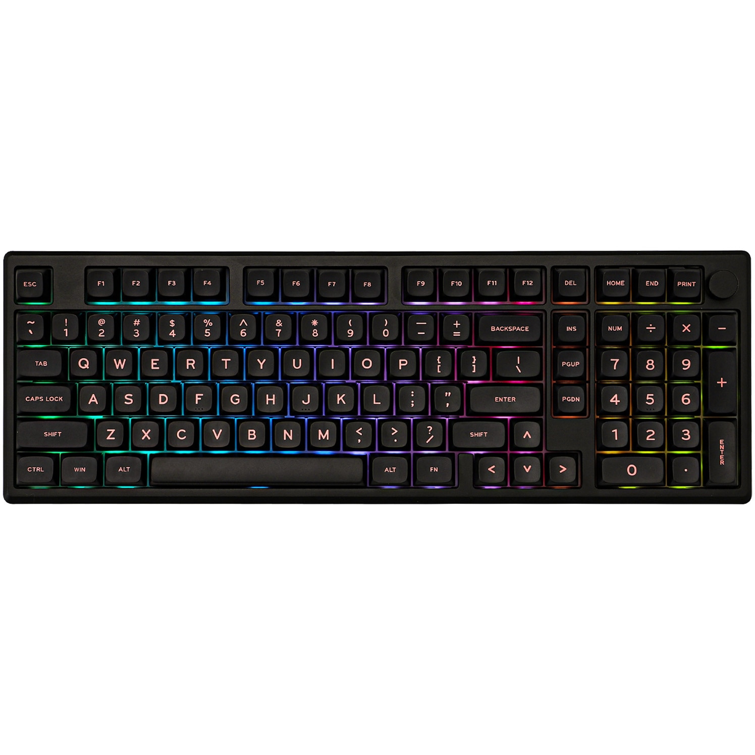 Fotografie Tastatura gaming mecanica wireless Epomaker Galaxy 100 Black, iluminare RGB
