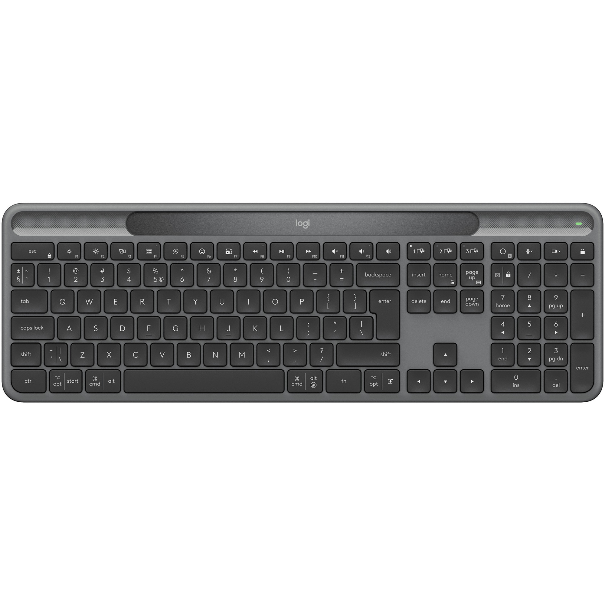Fotografie Tastatura Logitech Wireless Slim Solar+, Graphite
