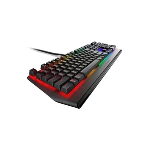 Fotografie Tastatura mecanica gaming Alienware 410K, iluminare RGB AlienFX, switch tactil Cherry MX Brown, Negru