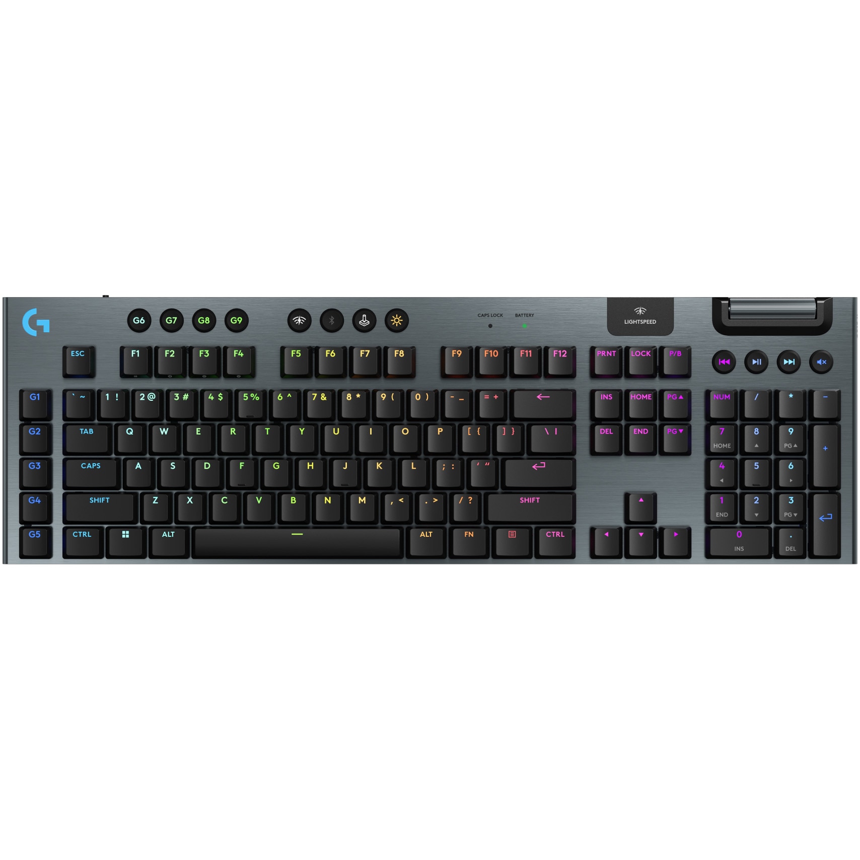 Fotografie Tastatura Mecanica Gaming Logitech G915 X LIGHTSPEED, Linear, Low-Profile, Wireless, Negru