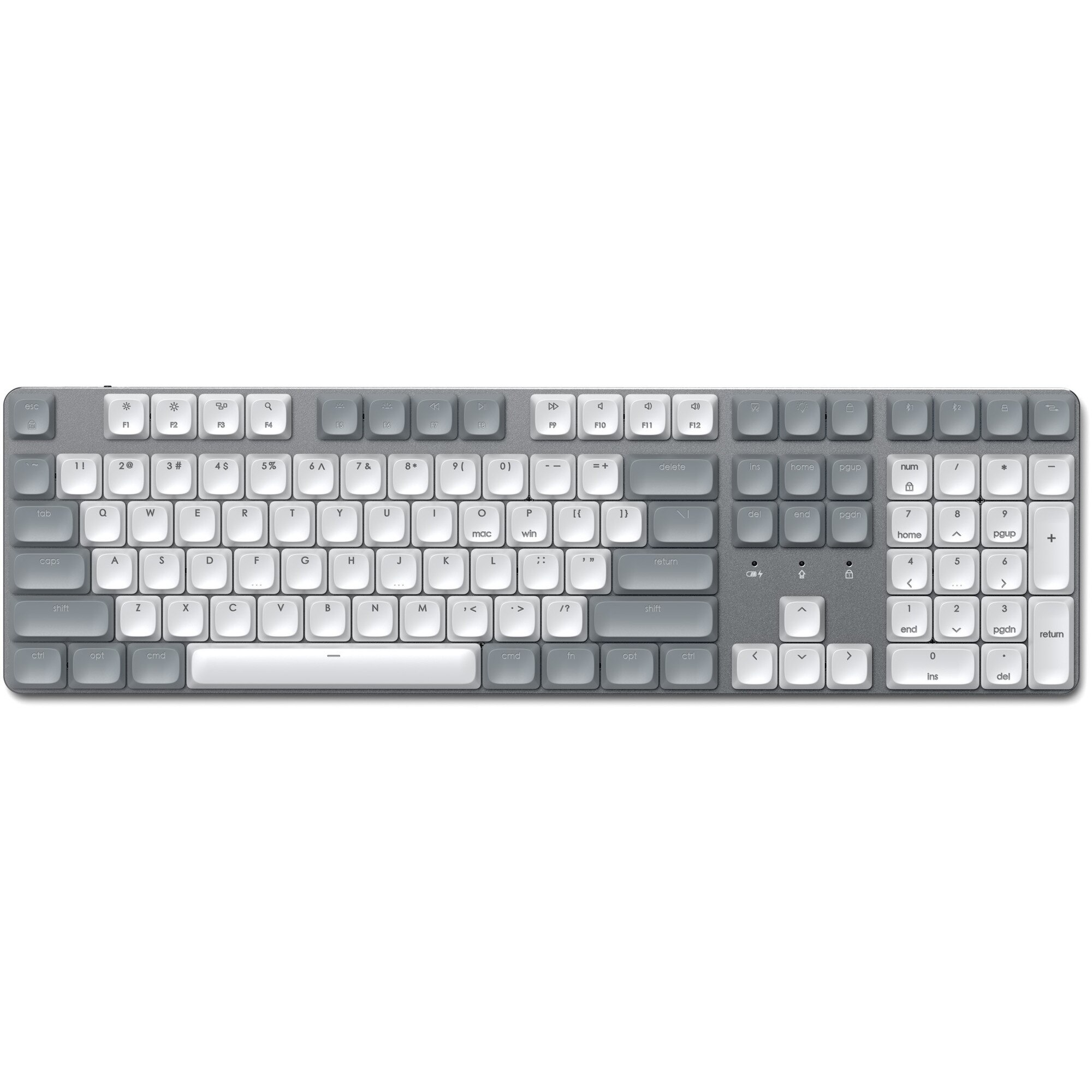 Fotografie Tastatura mecanica retroiluminata Satechi SM3 Slim, Bluetooth, layout US, alb/gri