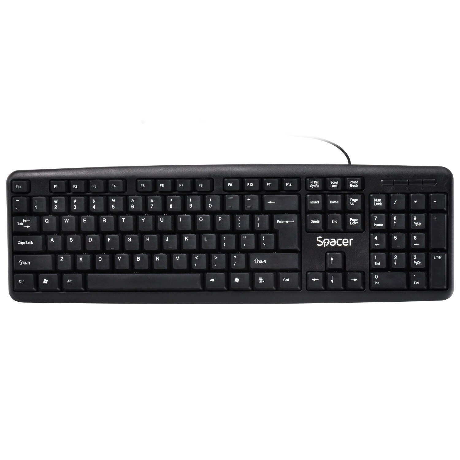 Fotografie Tastatura Spacer SPKB-520, Antistropi, USB, Negru