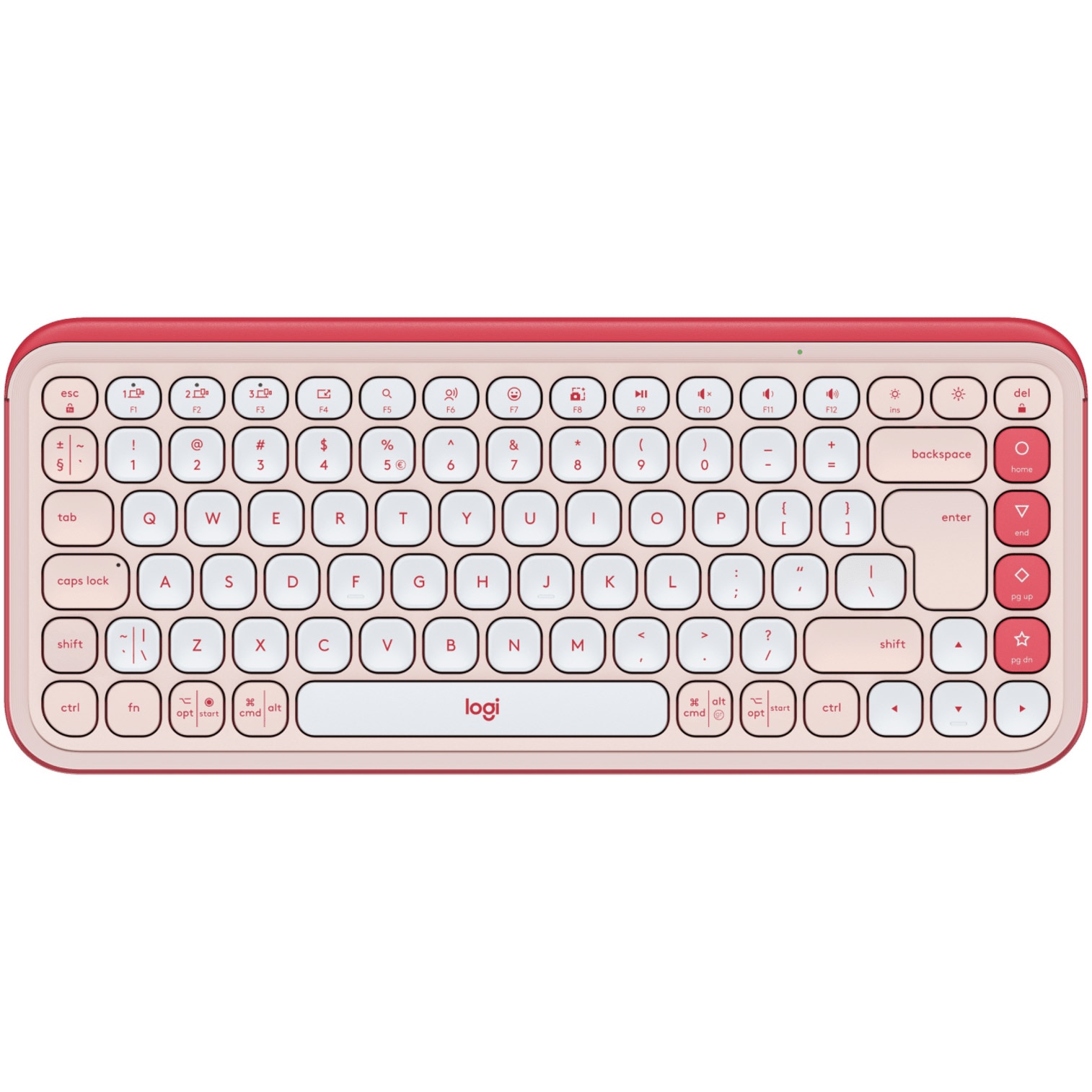 Fotografie Tastatura Wireless Logitech POP ICON KEYS, Bluetooth, 3 Way Easy-Switch, Rose