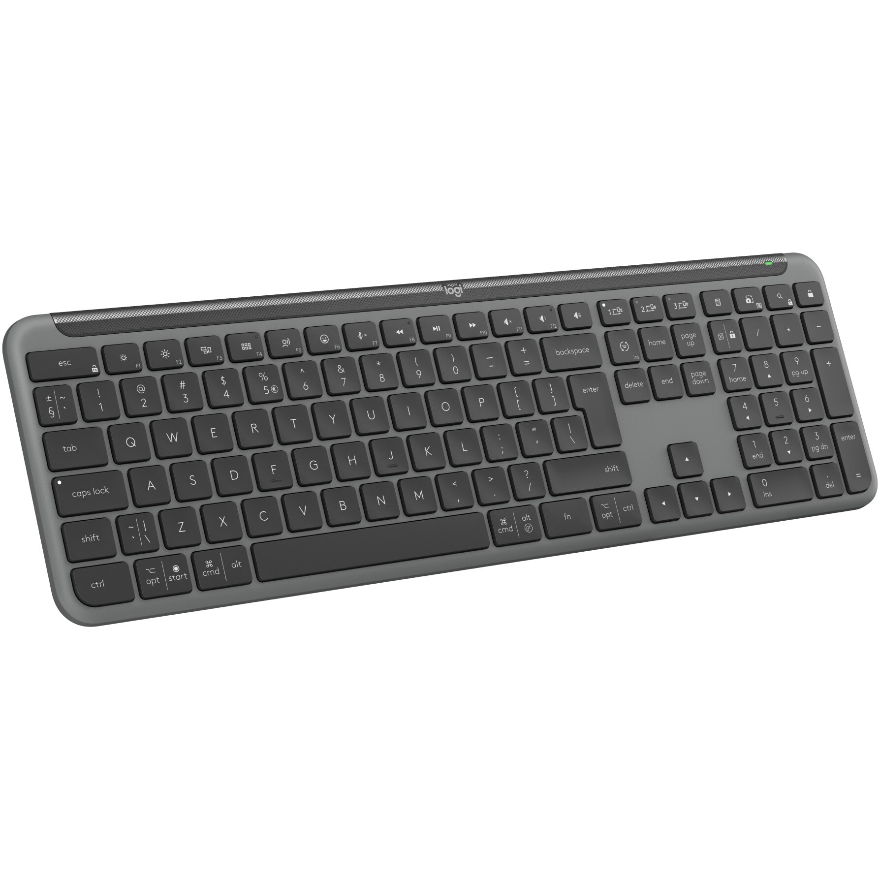 Fotografie Tastatura wireless Logitech Signature Slim K950, 2.4GHz&Bluetooh, Negru
