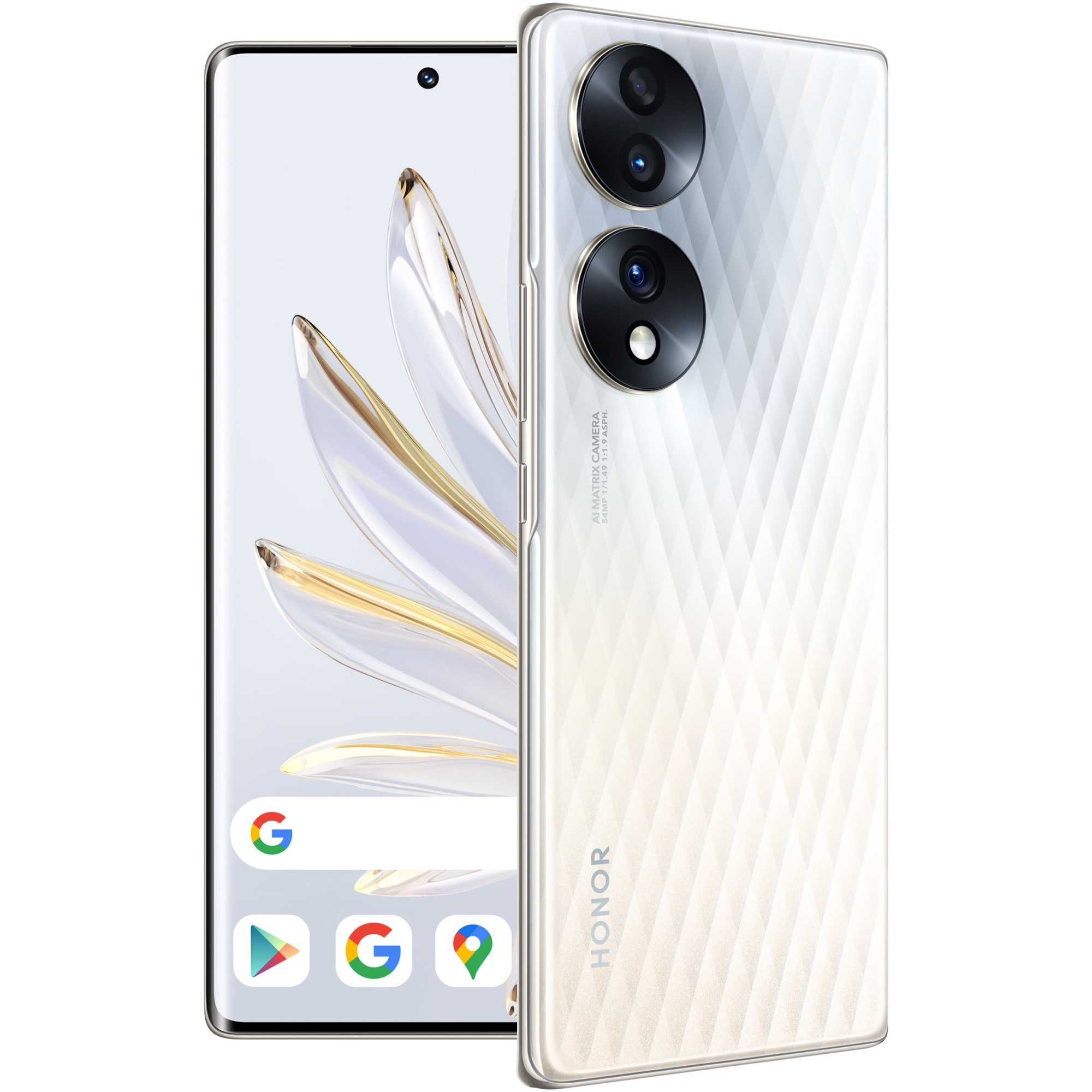 Fotografie Telefon mobil Honor 70, Dual SIM, 8GB RAM, 256GB, 5G, Crystal Silver