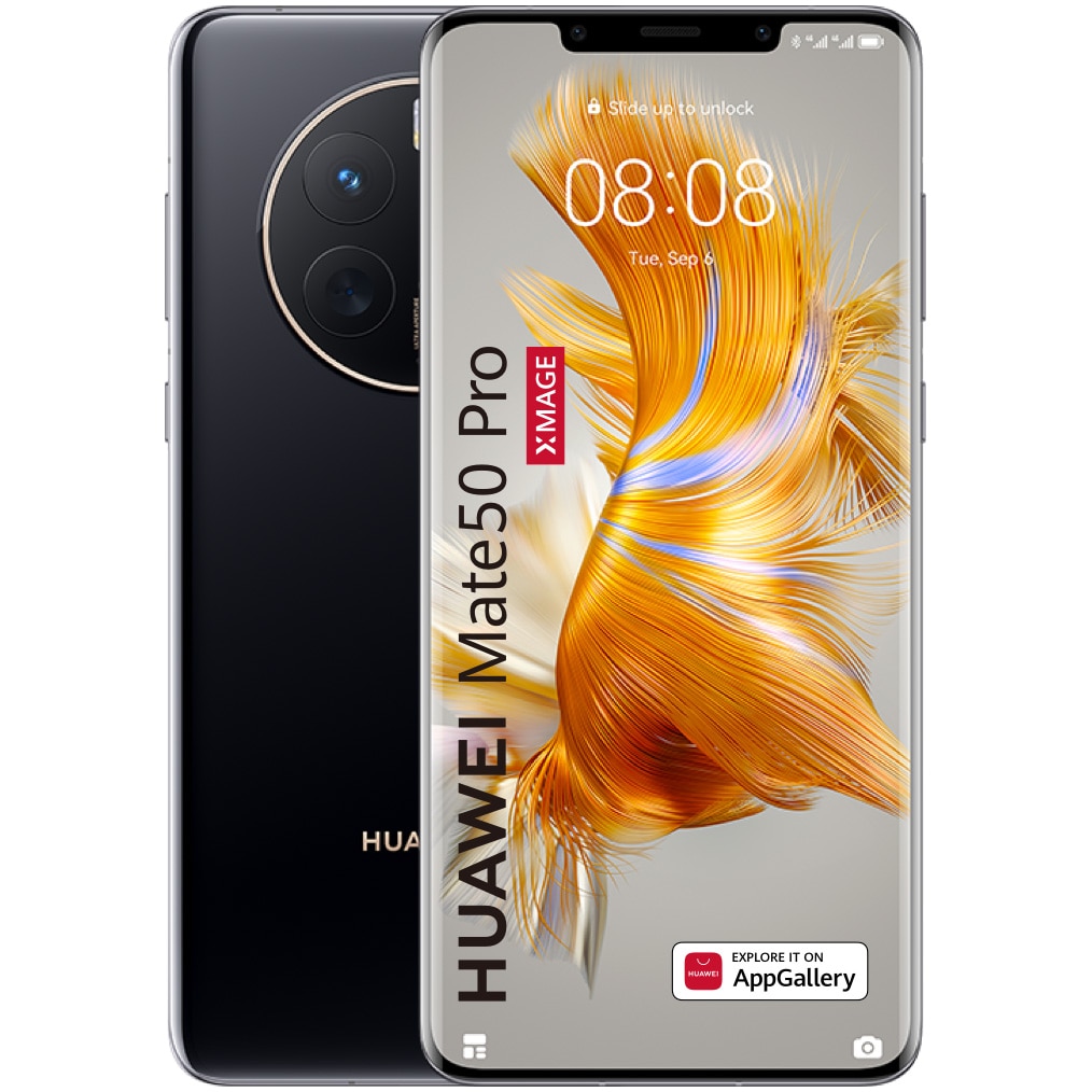 Fotografie Telefon mobil Huawei Mate 50 Pro, 8GB RAM, 256GB, 4G, Black