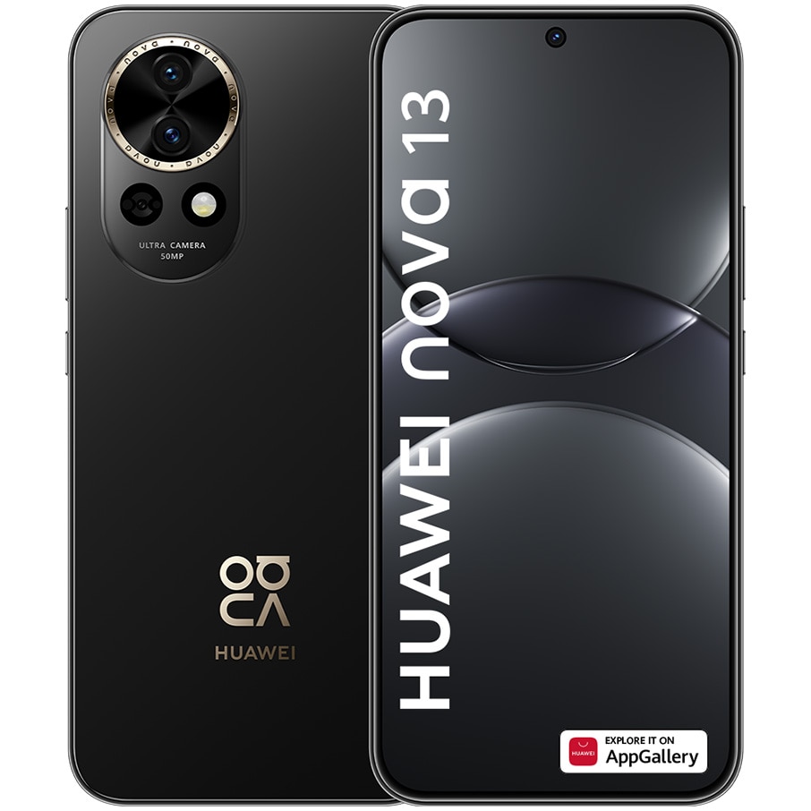 Fotografie Telefon mobil Huawei nova 13, Dual SIM, 12GB RAM, 256GB, Black