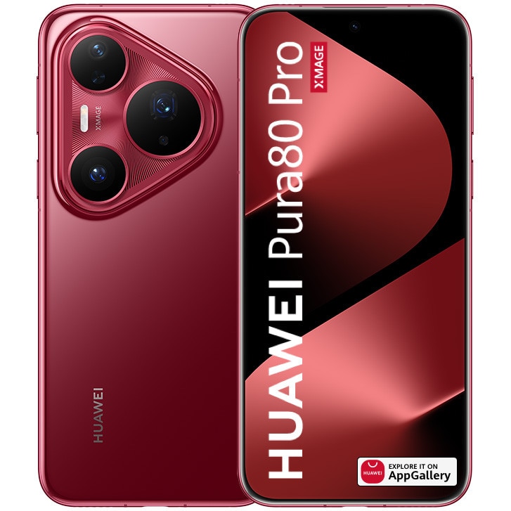Fotografie Telefon mobil Huawei Pura 80 Pro, 512GB, 12GB RAM, Glazed Red