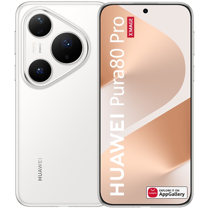 Fotografie Telefon mobil Huawei Pura 80 Pro, 512GB, 12GB RAM, Glazed White