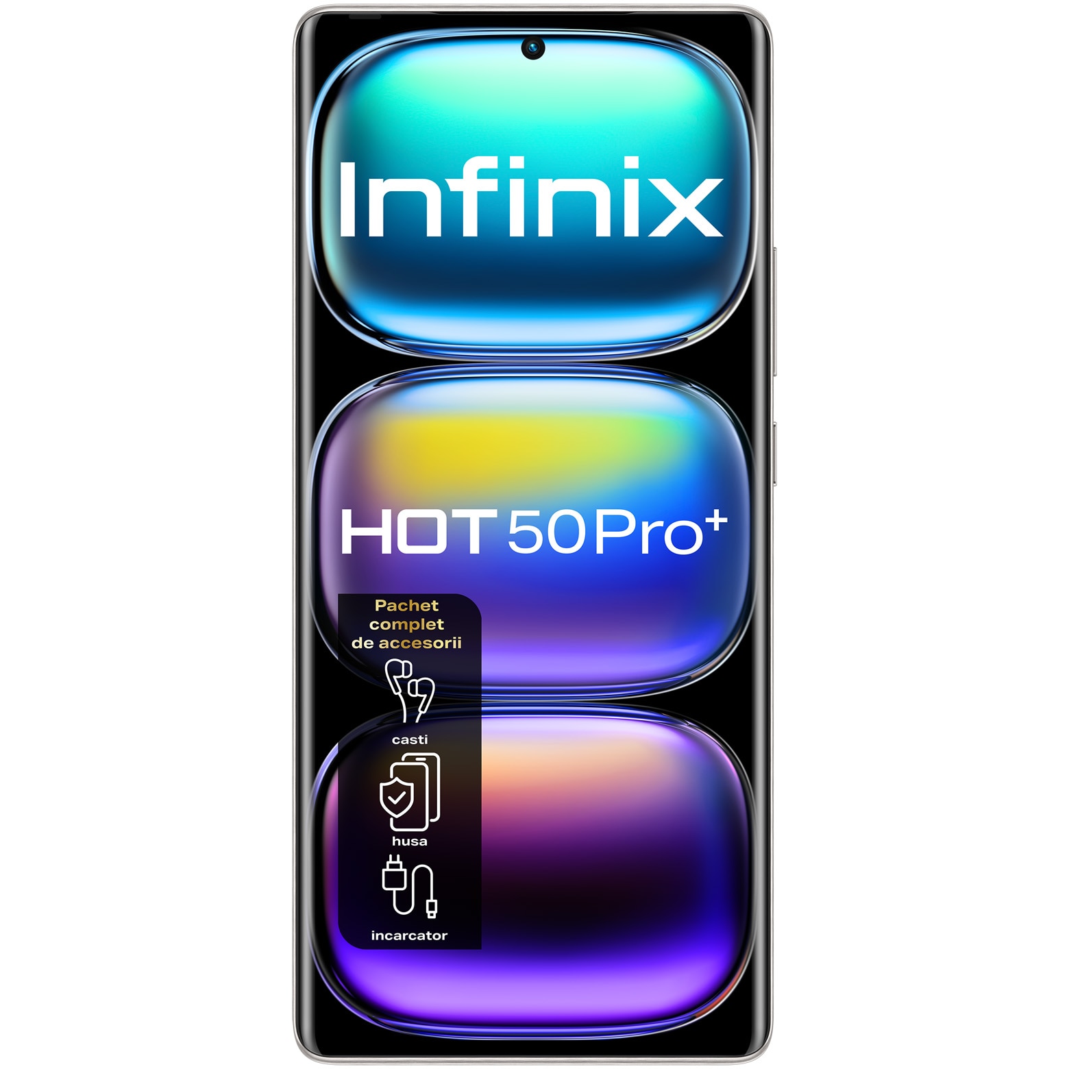 Fotografie Telefon mobil Infinix HOT 50 Pro+, 256GB, 4G, Titanium Grey
