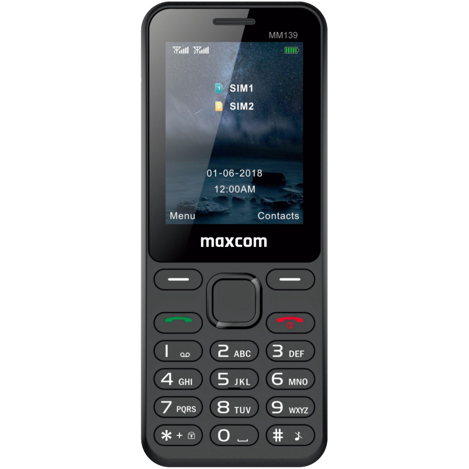 Fotografie Telefon mobil MaxCom MM139, Dual SIM, Black