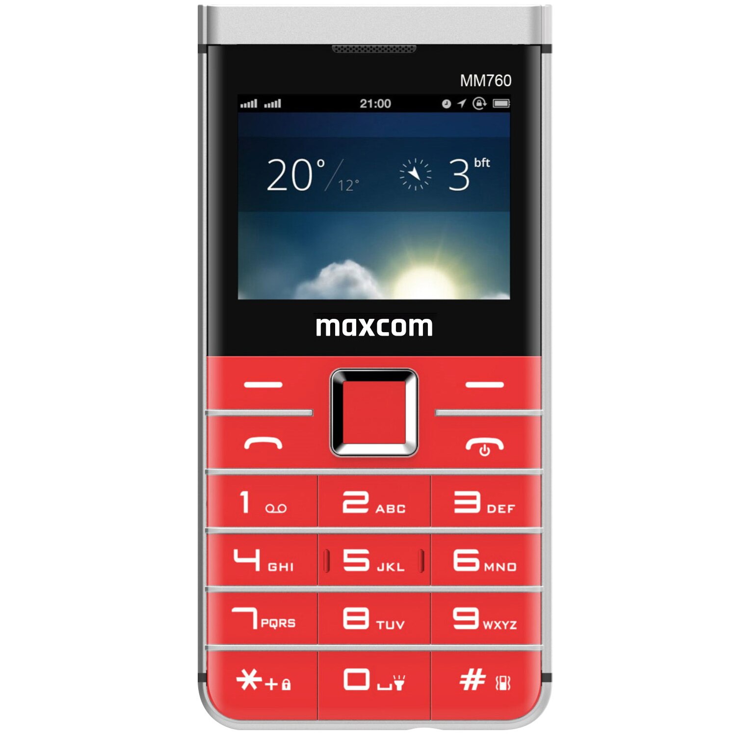 Fotografie Telefon mobil MaxComMM760, Dual SIM, Red