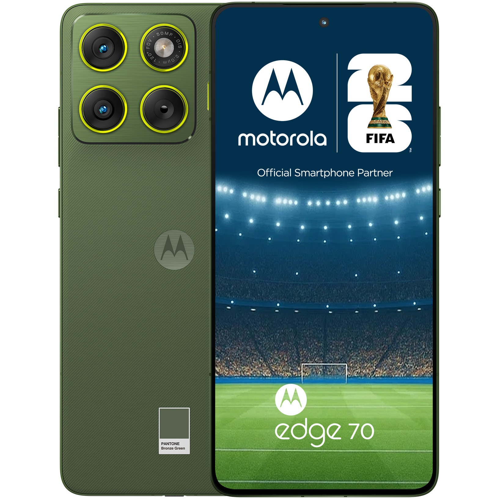 Fotografie Telefon mobil Motorola edge 70, 12GB RAM, 512 GB, PANTONE Bronze Green