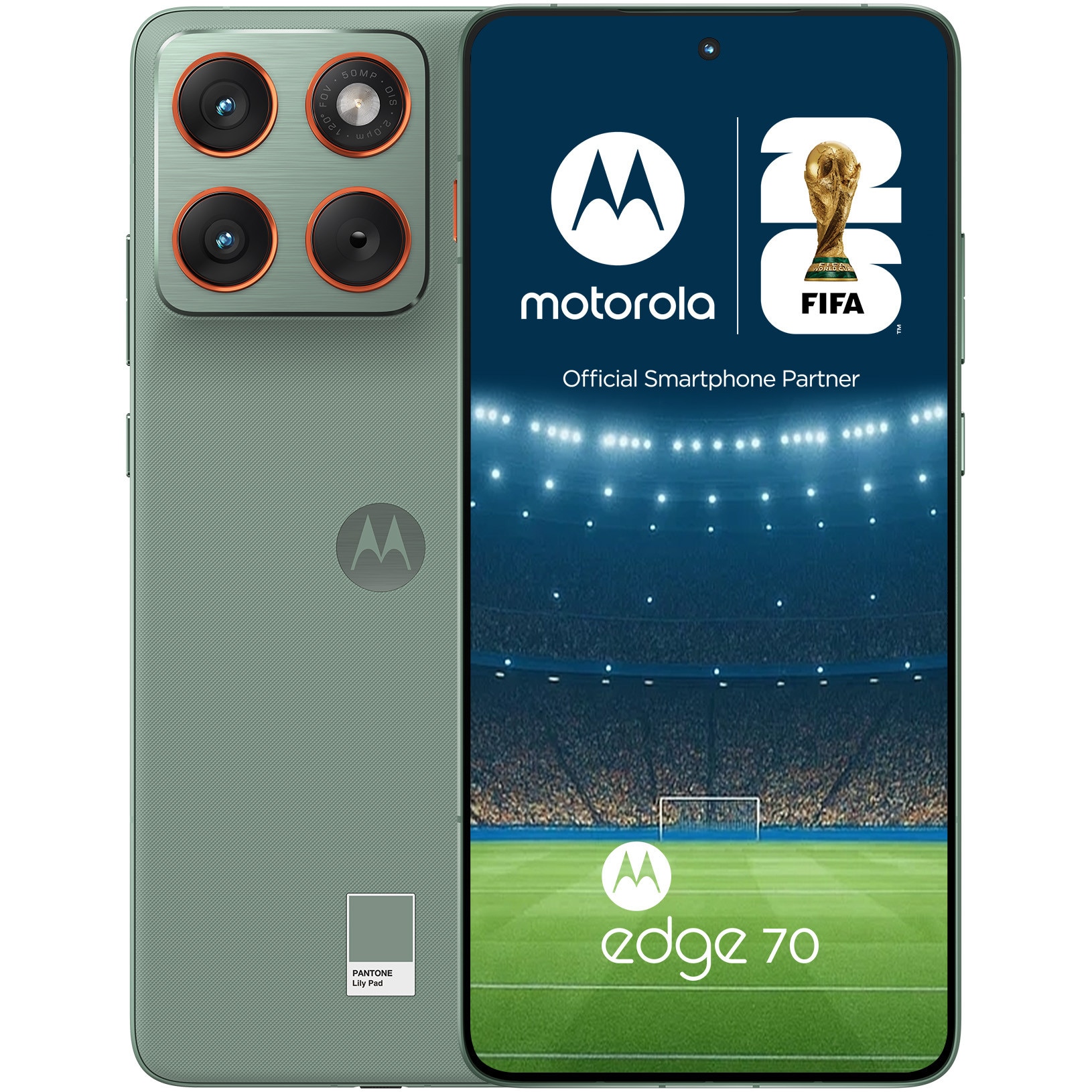 Fotografie Telefon mobil Motorola edge 70, 12GB RAM, 512 GB, PANTONE Lily Pad