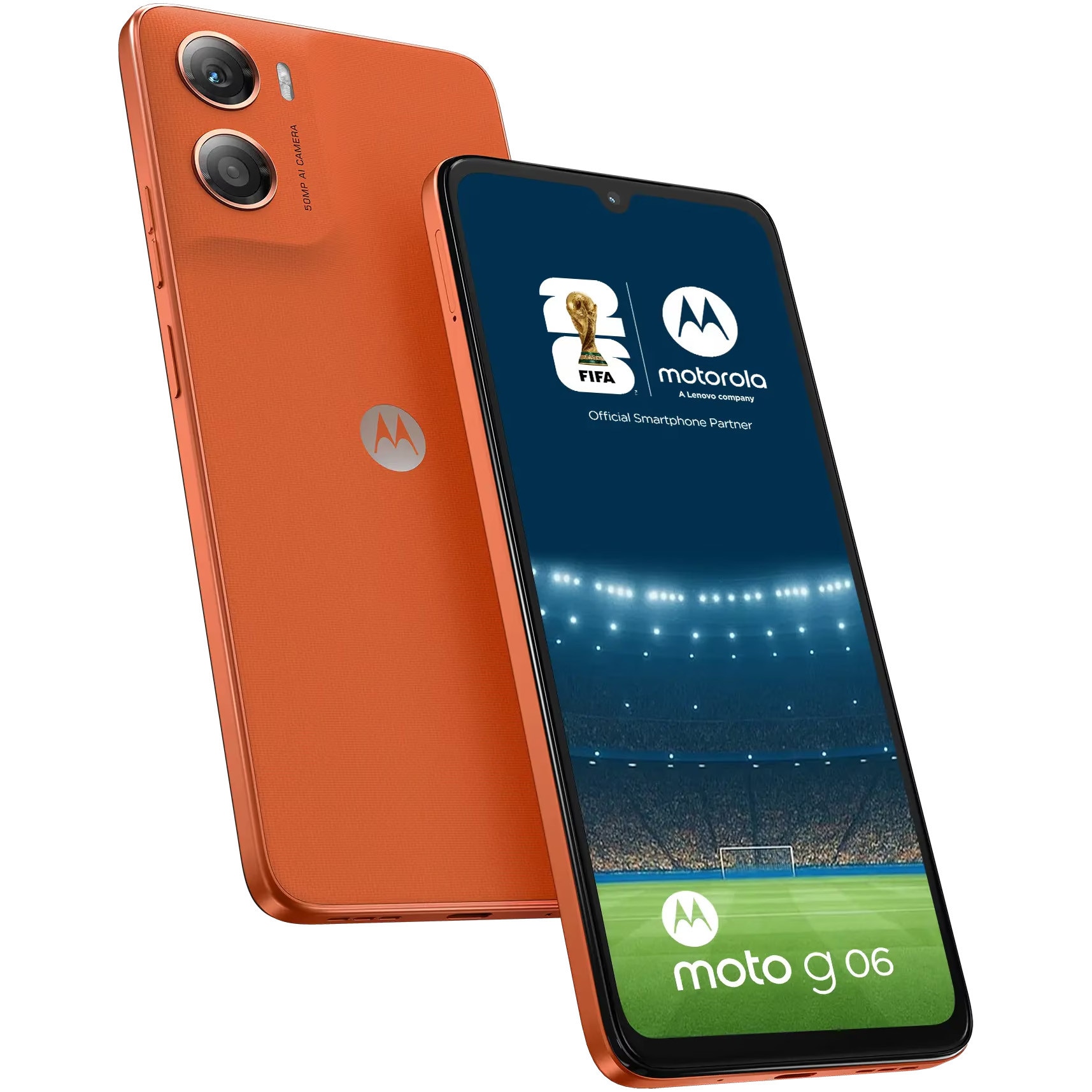 Fotografie Telefon mobil Motorola g06, Dual SIM, 256GB, 4GB RAM, Arabesque Orange