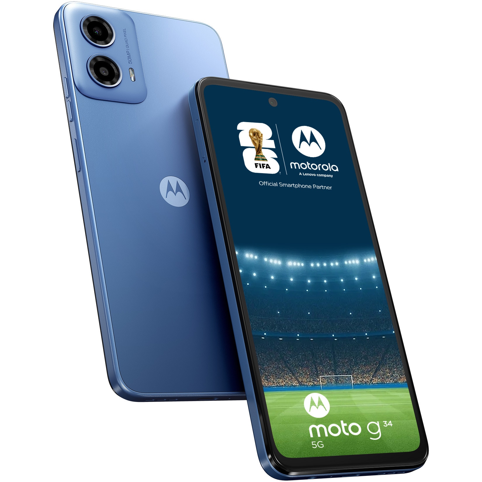 Fotografie Telefon mobil Motorola Moto g34, Dual SIM, 128GB, 8GB RAM, 5G, Ice Blue