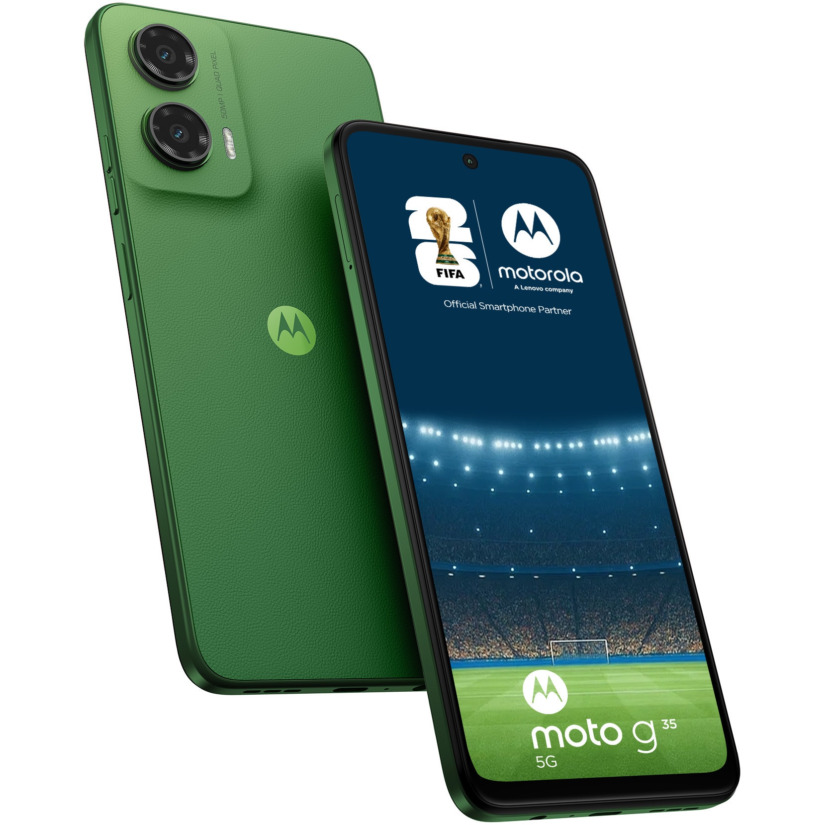 Fotografie Telefon mobil Motorola Moto g35, 5G Dual SIM, 4GB RAM, 256GB, Leaf Green