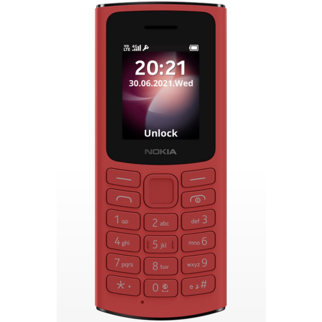 Fotografie Telefon mobil Nokia 105, Dual SIM, 4G, Red