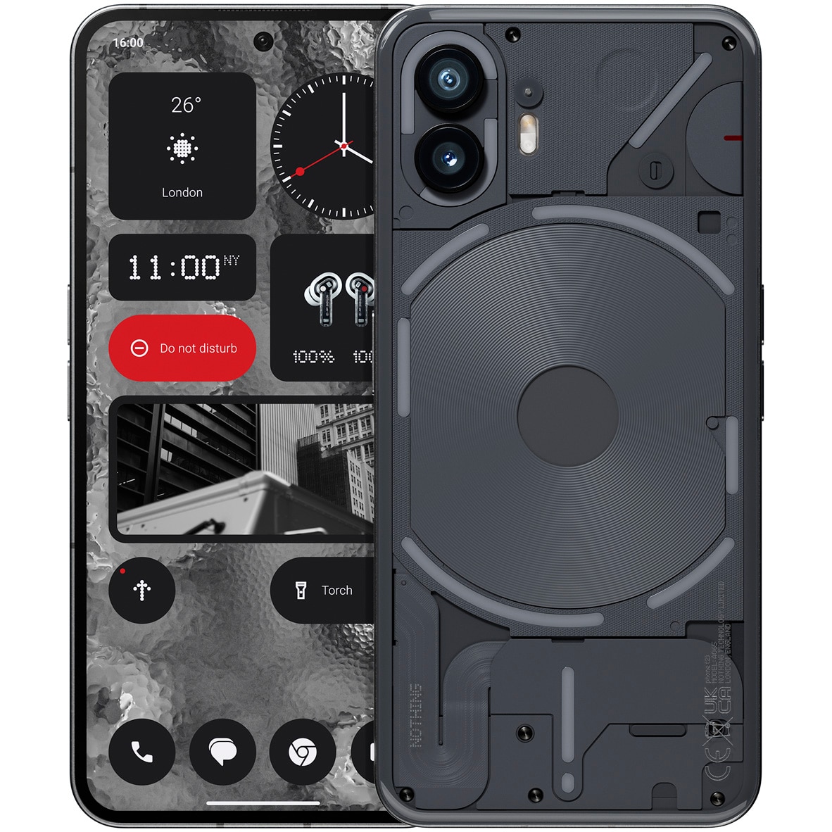Fotografie Telefon mobil Nothing Phone(2), 256GB, 12GB RAM, 5G, Dark Grey