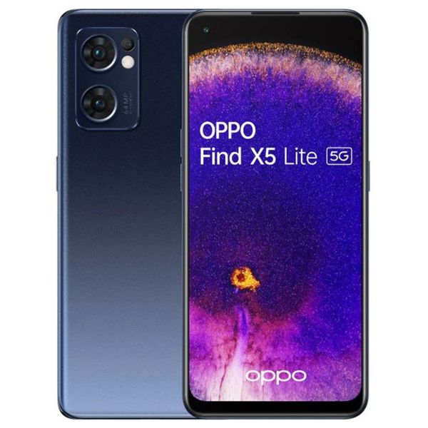 Fotografie Telefon mobil Oppo Find X5 Lite, 5G, 256 GB, 8 GB RAM, Dual-SIM, Starlight Black