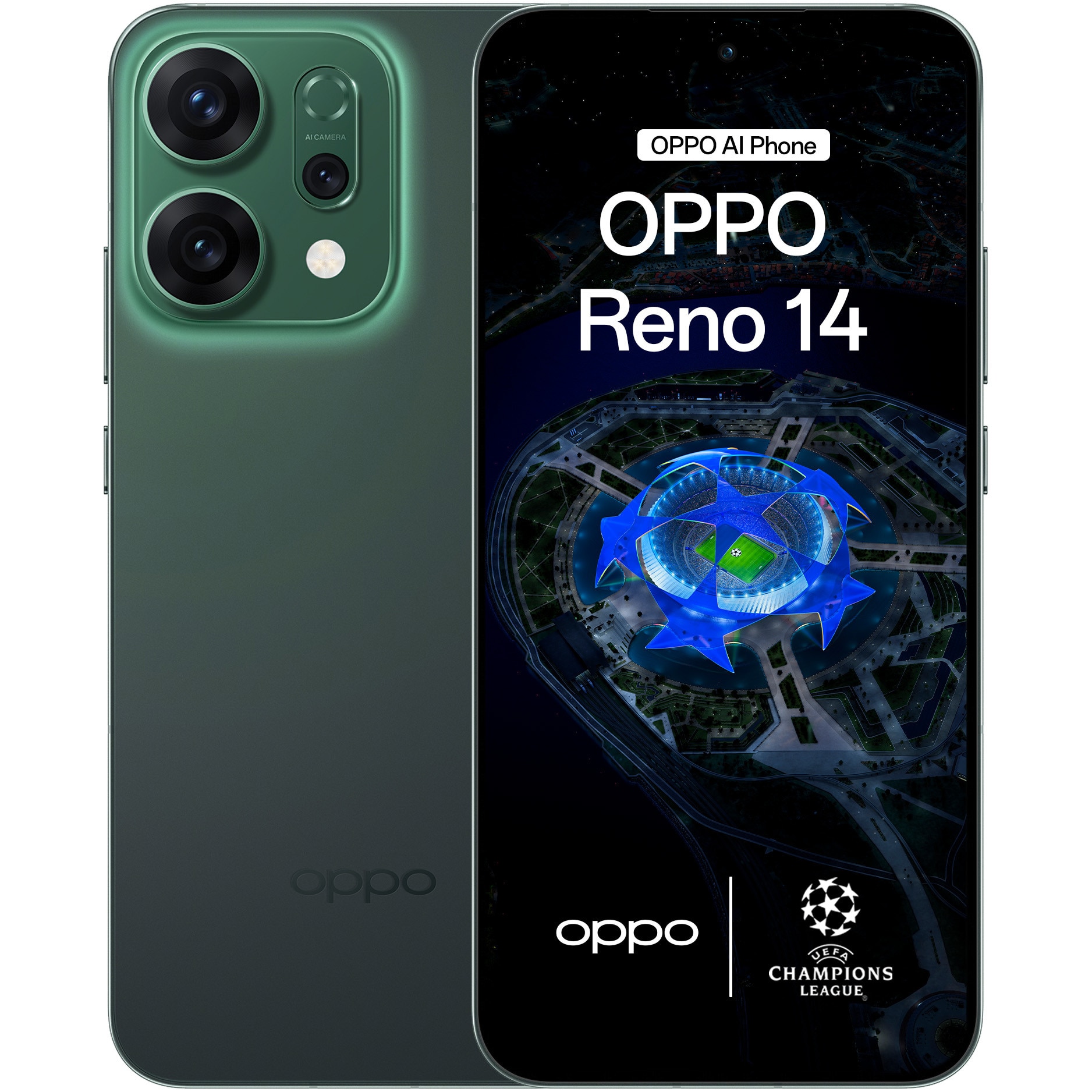 Fotografie Telefon mobil OPPO Reno14, Dual SIM, 12GB RAM, 512GB, 5G, Luminous Green