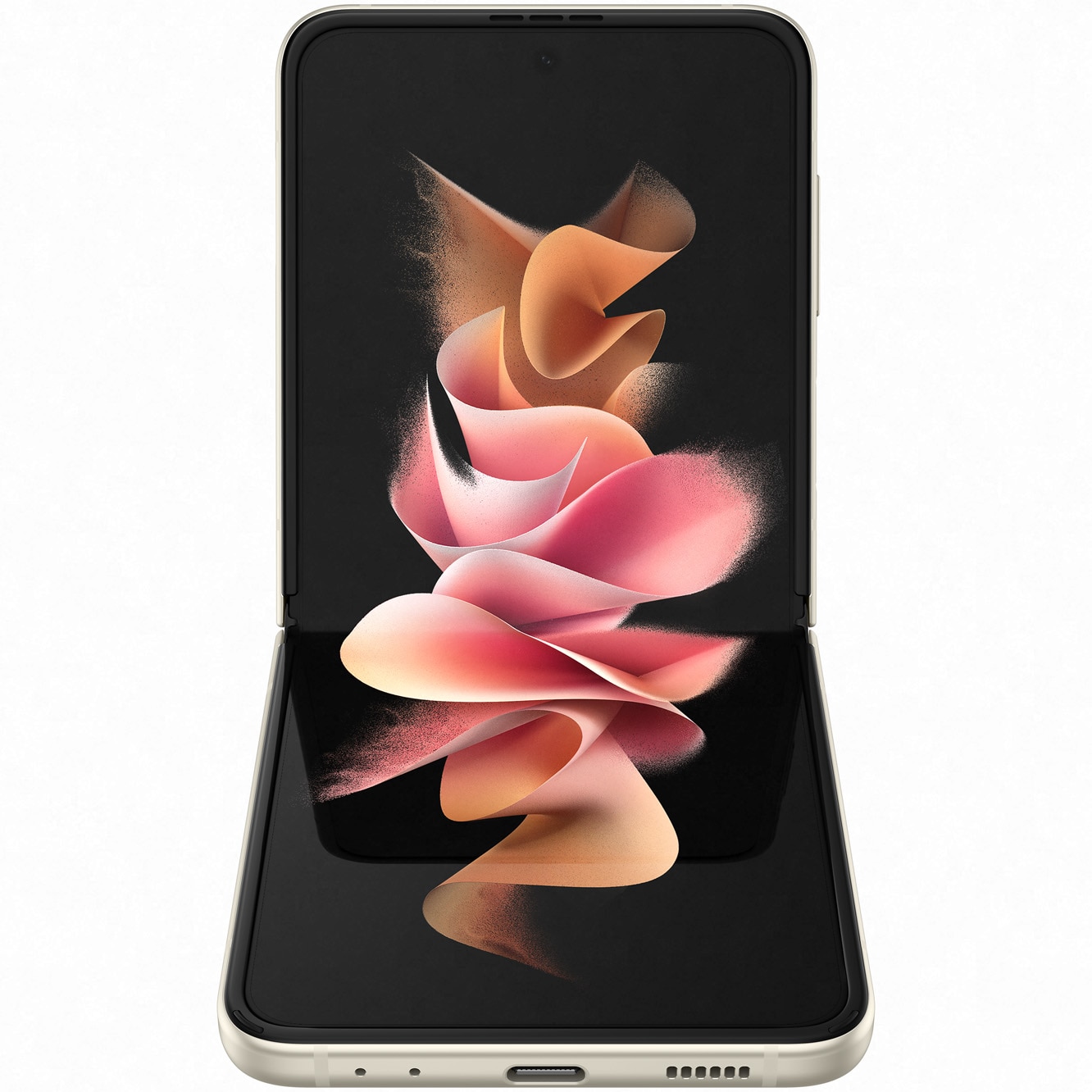 Fotografie Telefon mobil Samsung Galaxy Z Flip3, 8GB RAM, 128GB, 5G, CREAM