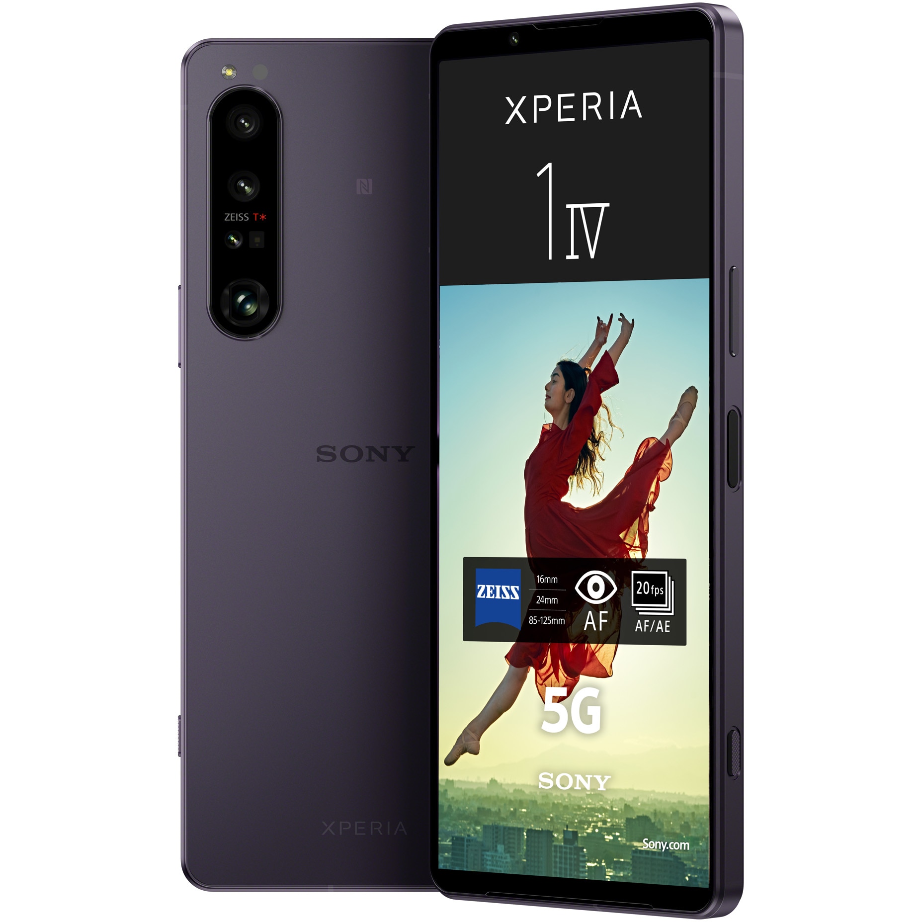 Fotografie Telefon mobil Sony Xperia 1 IV, Dual SIM, 12GB RAM, 256GB, 5G, Purple