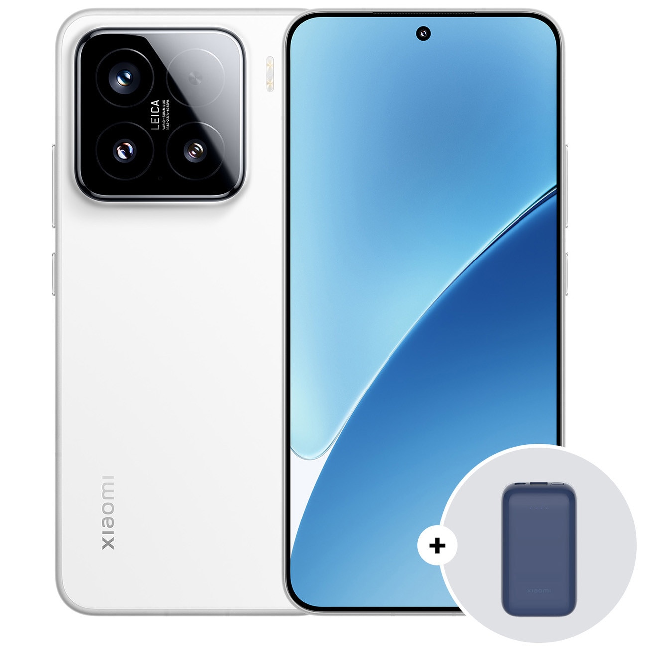 Fotografie Telefon mobil Xiaomi 15, 12GB RAM, 512GB, 5G, White + Xiaomi Power Bank 10000mah