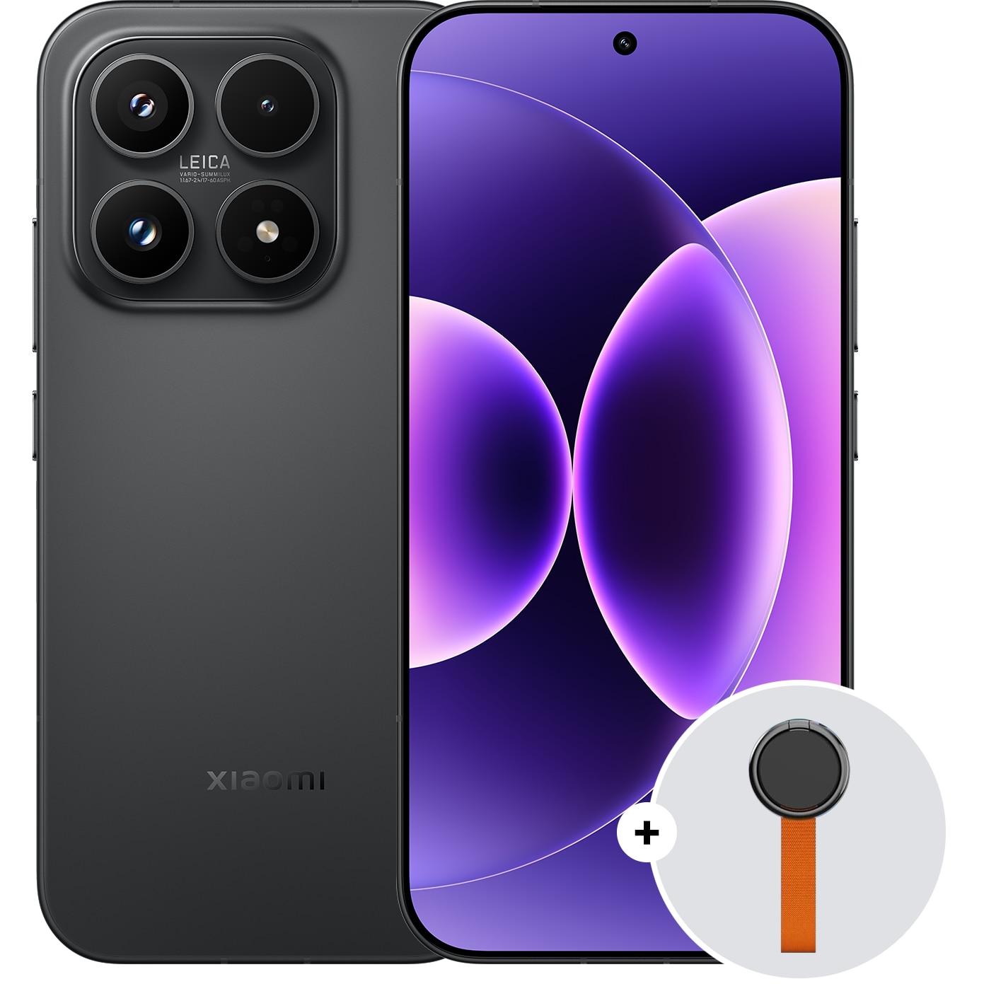Fotografie Telefon mobil Xiaomi 17, 5G, 12GB RAM, 512GB ROM, Negru + Woven Strap Ring Stand