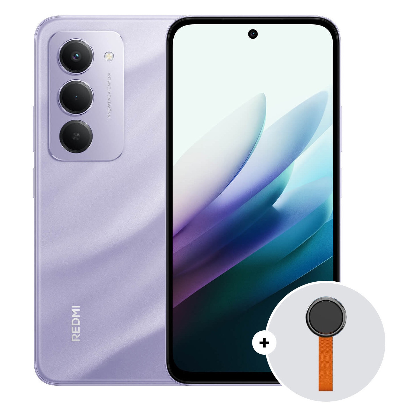 Fotografie Telefon mobil Xiaomi Redmi 15, 6GB RAM, 128GB ROM, Purple + Woven Strap Ring Stand