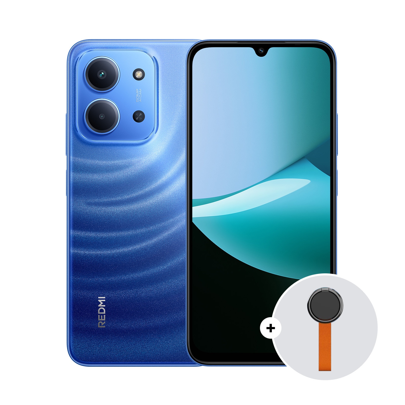 Fotografie Telefon mobil Xiaomi Redmi 15C, 4GB RAM, 128GB ROM, Blue + Woven Strap Ring Stand