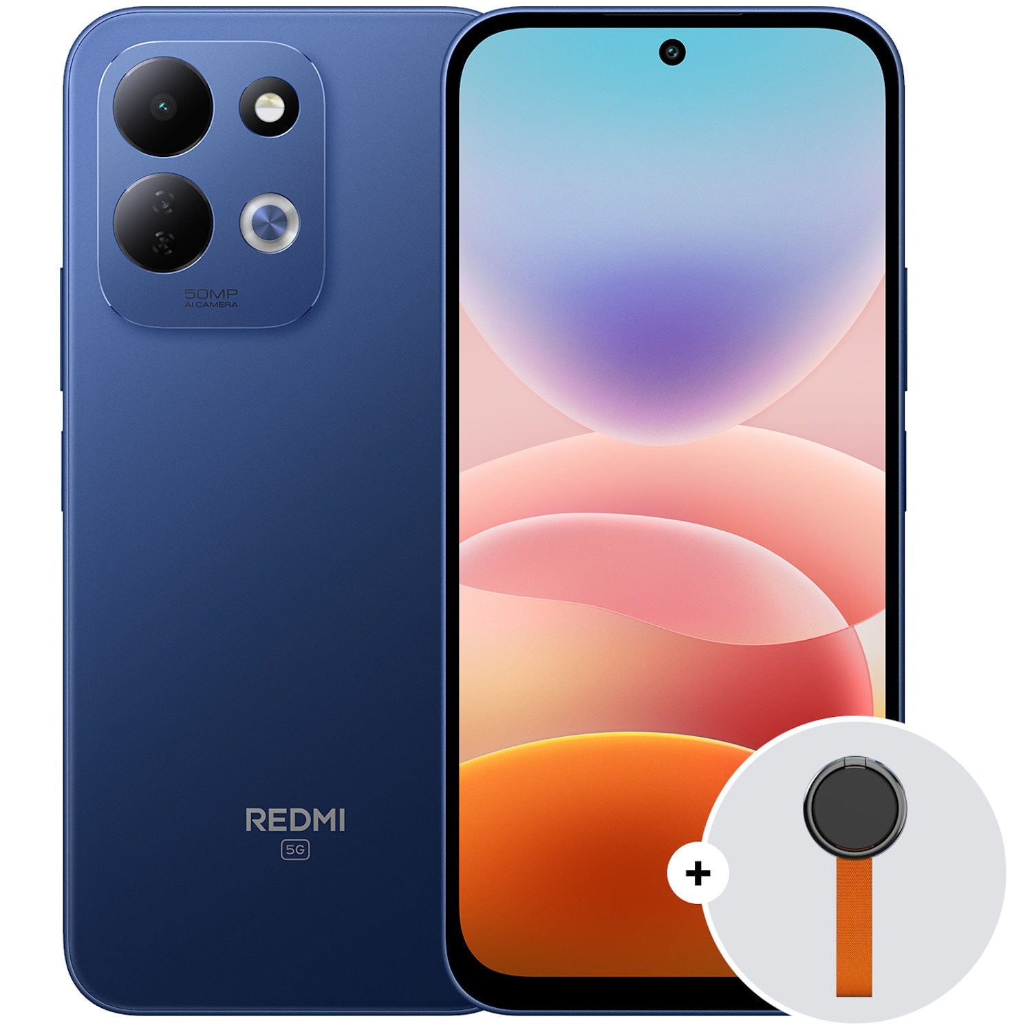 Fotografie Telefon mobil Xiaomi REDMI 17, 5G, 128GB, 4GB RAM, Blue + Woven Strap Ring Stand