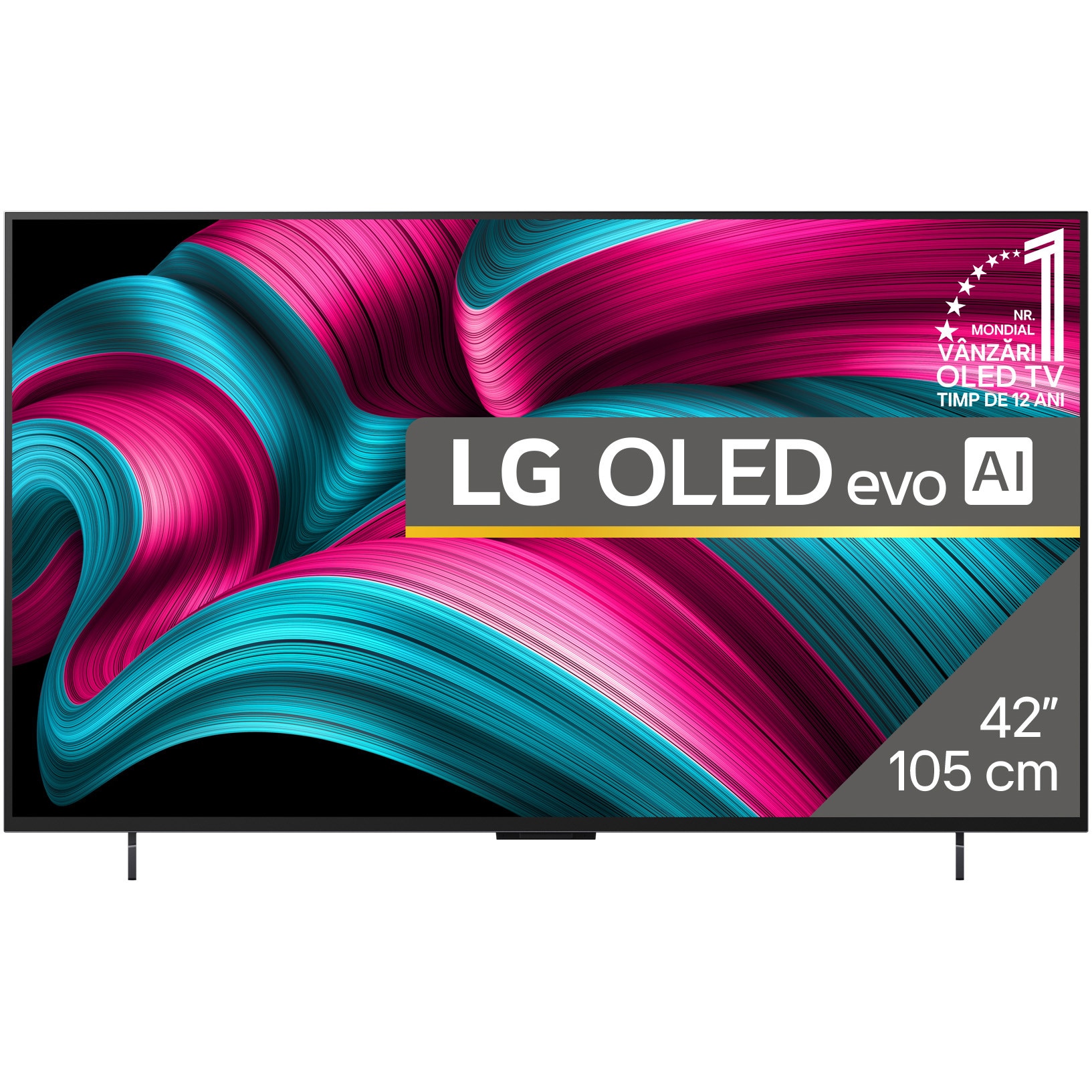 Fotografie Televizor LG OLED evo 42C52LA, 105 cm, Smart, 4K Ultra HD, 100 Hz, Clasa G