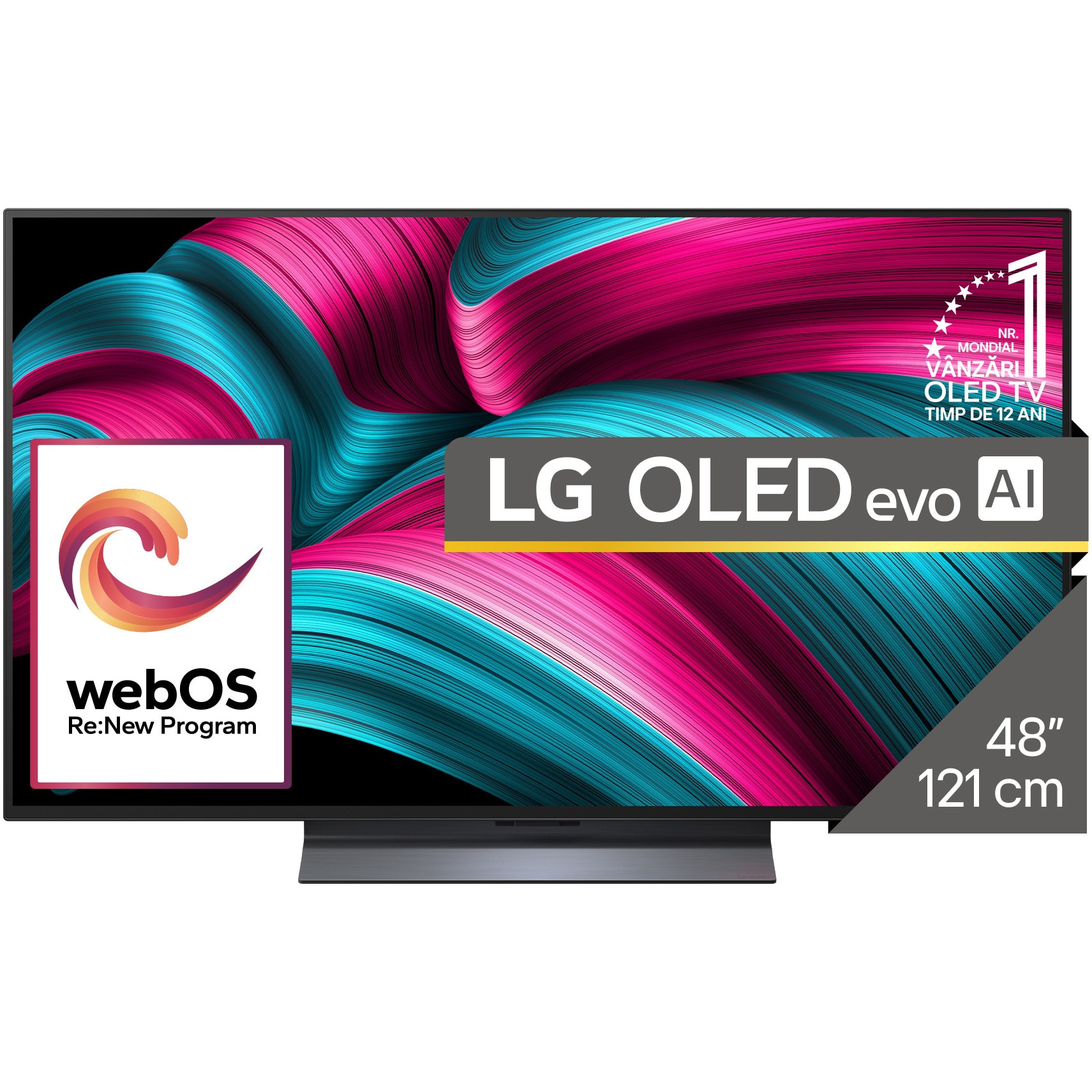 Fotografie Televizor LG OLED evo 48C52LA, 120 cm, Smart, 4K Ultra HD, 100 Hz, Clasa G