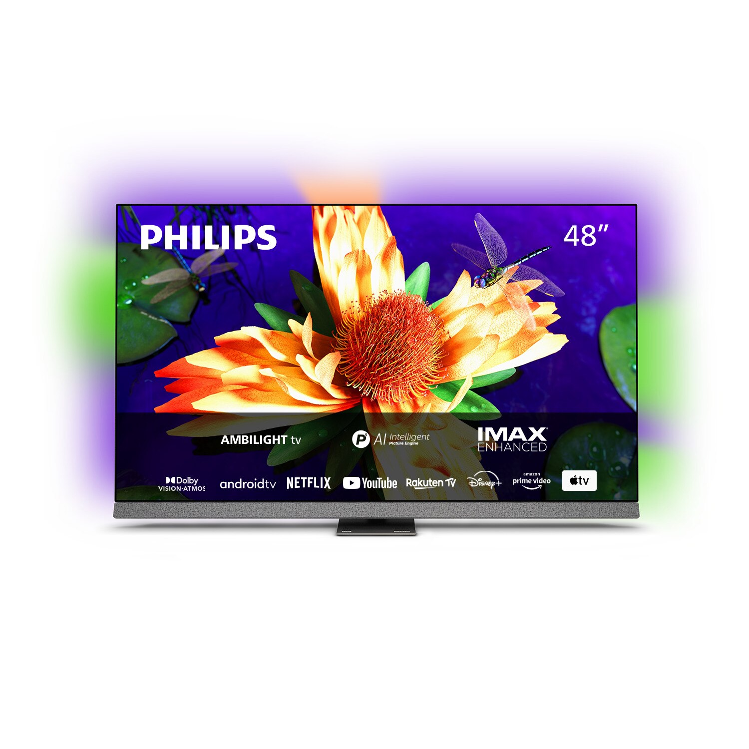Fotografie Televizor Philips Ambilight OLED 48OLED907, 121 cm, Smart Android, 4K Ultra HD 100Hz, Clasa G