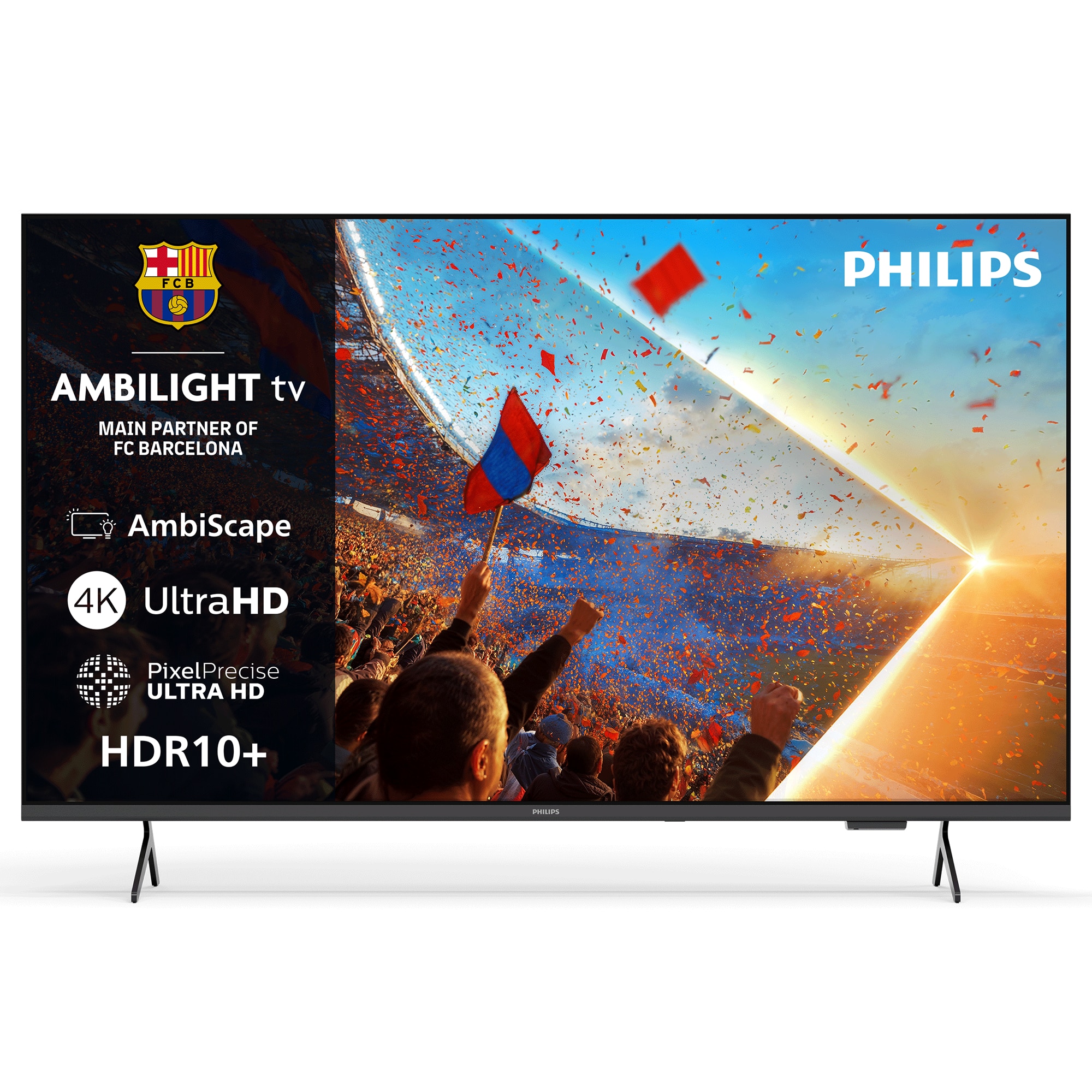Fotografie Televizor Philips AMBILIGHT tv LED 43PUS8001, 108 cm, Smart TV, 4K Ultra HD, Clasa F (Model 2026)