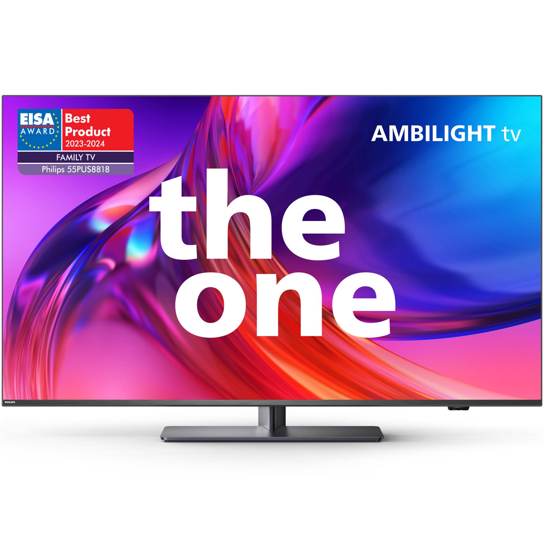 Fotografie Televizor Philips AMBILIGHT tv LED 55PUS8818, 139 cm, Google TV, 4K Ultra HD, 100 Hz, Clasa E (Model 2023)