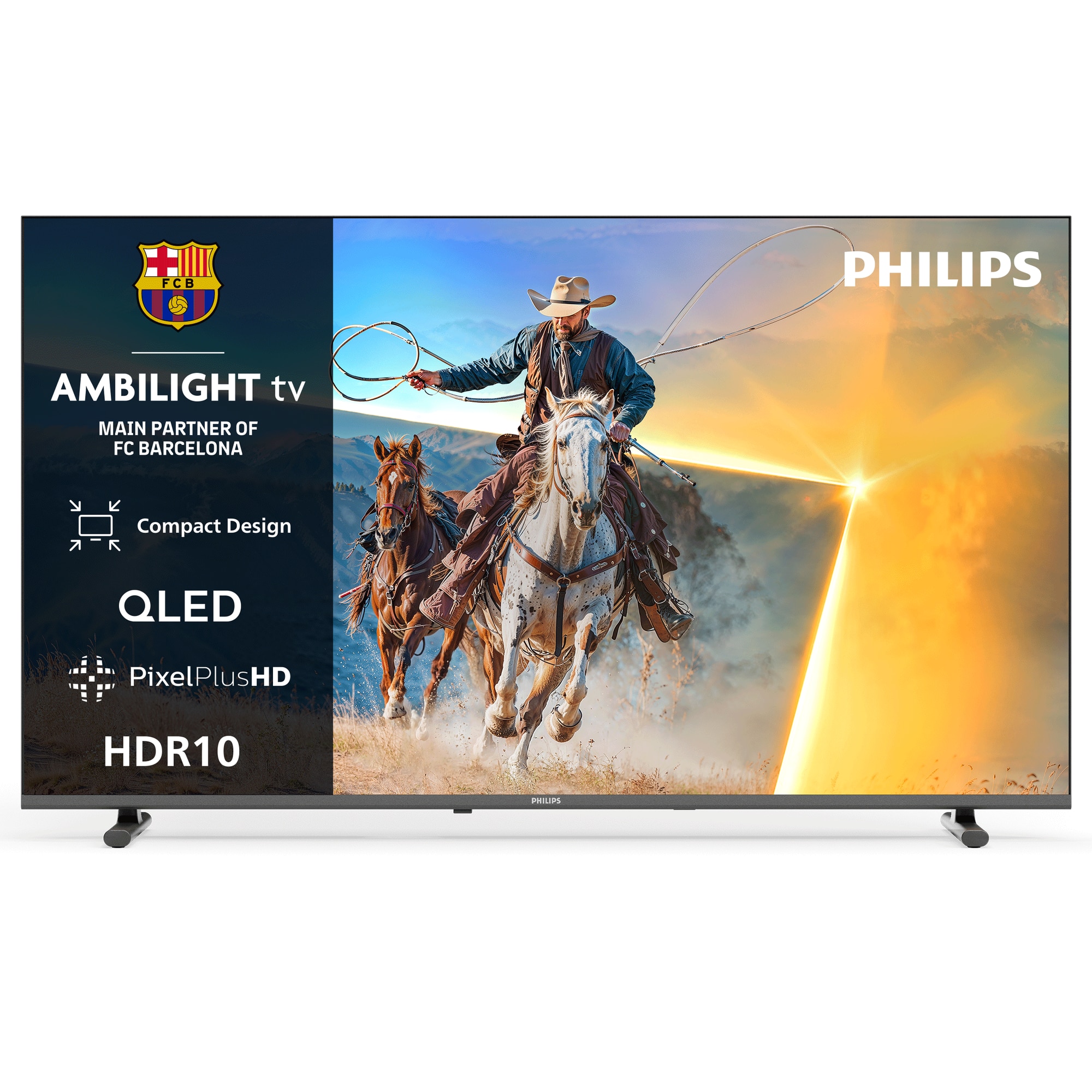 Fotografie Televizor Philips AMBILIGHT tv QLED 40PQS6901, 100 cm, Smart TV, Full HD, Clasa D (Model 2026)