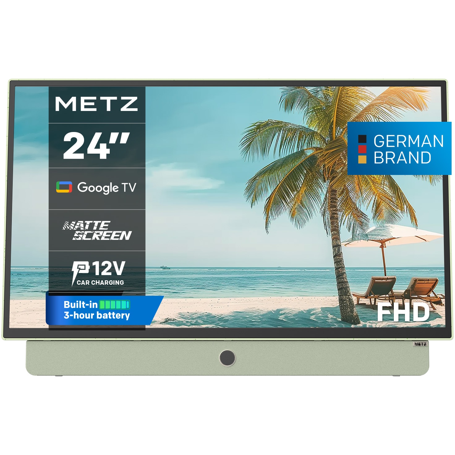 Fotografie Televizor portabil METZ LED 24MPE7200Z, 60 cm, Smart Google TV, Full HD, Clasa E