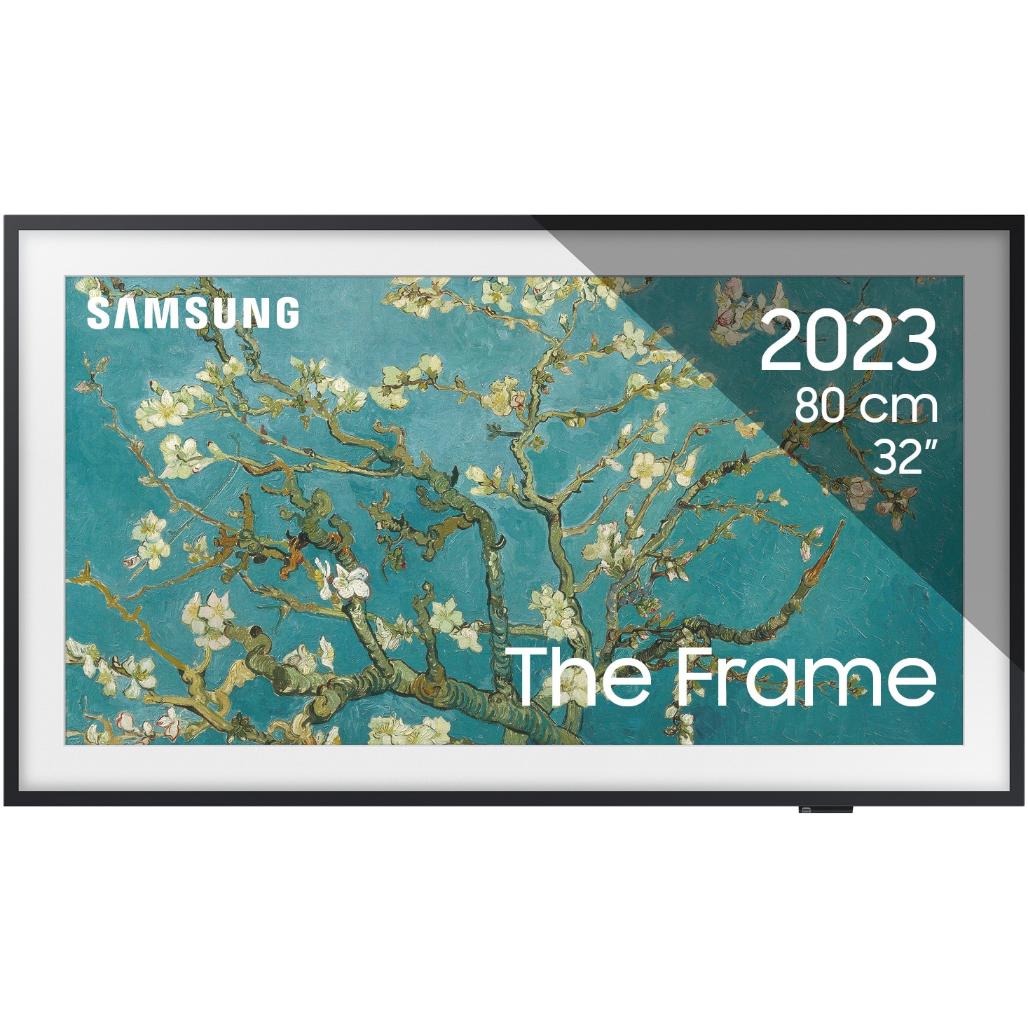Fotografie Televizor SAMSUNG Tablou QLED The Frame 32LS03C, 80 cm, Smart, Full HD, Clasa F (Model 2023)