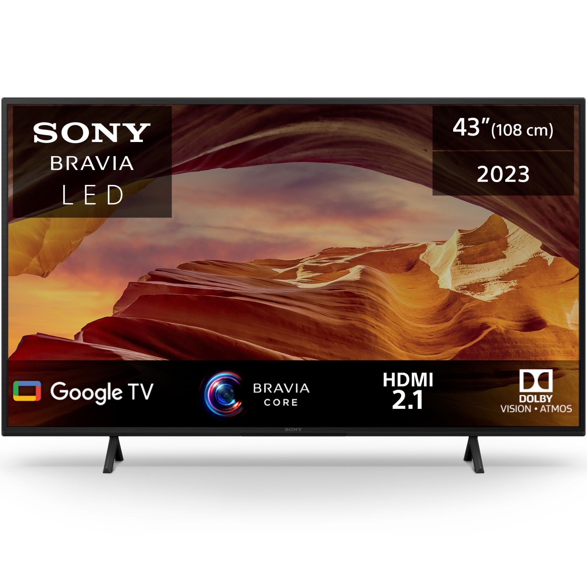 Fotografie Televizor Sony BRAVIA LED 43X75WL, 108 cm, Smart Google TV, 4K Ultra HD, Clasa G (Model 2023)