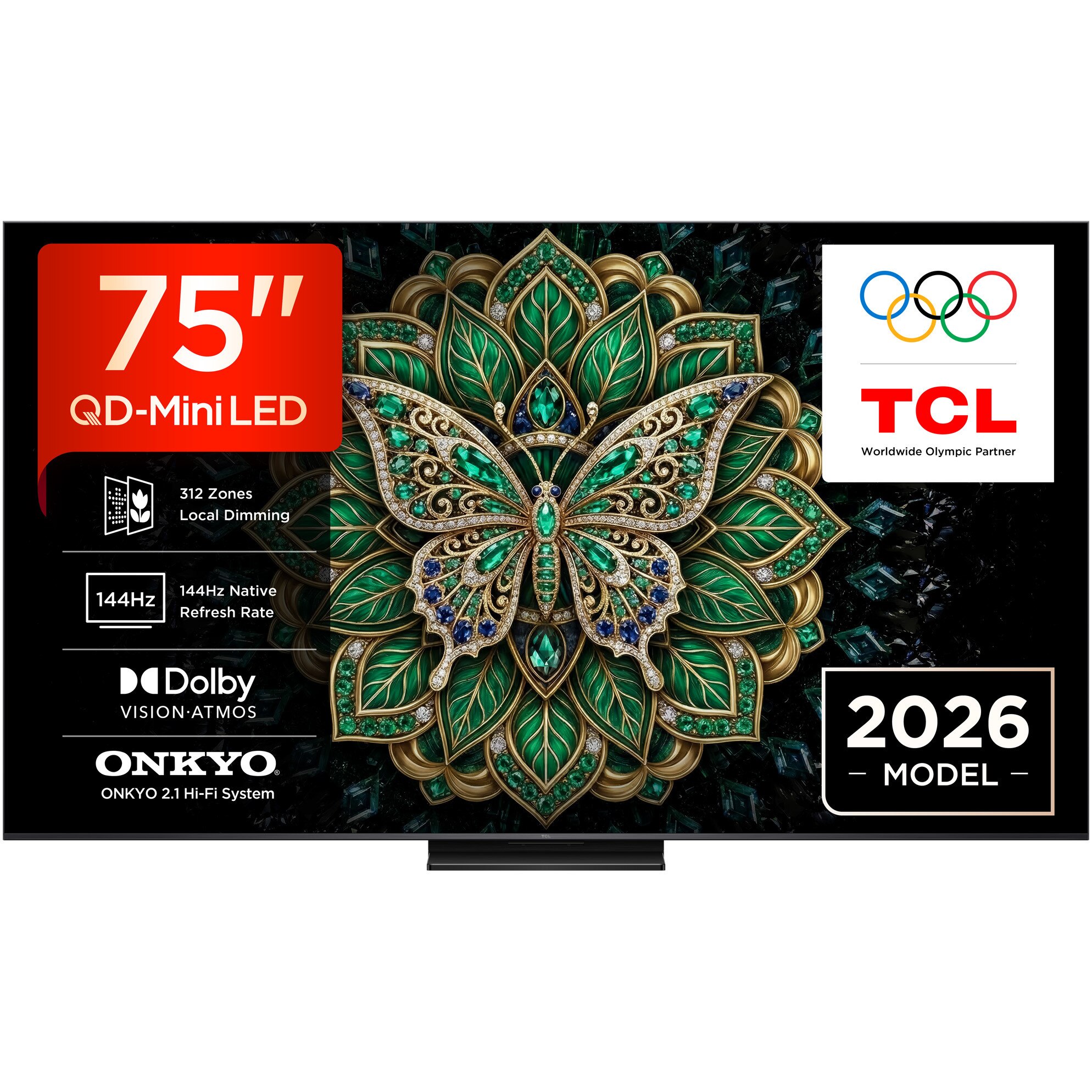 Fotografie Televizor TCL QD-MiniLed 75C6K Pro, 189 cm, Smart Google TV, 4K Ultra HD, 144Hz, Clasa E (Model 2026)