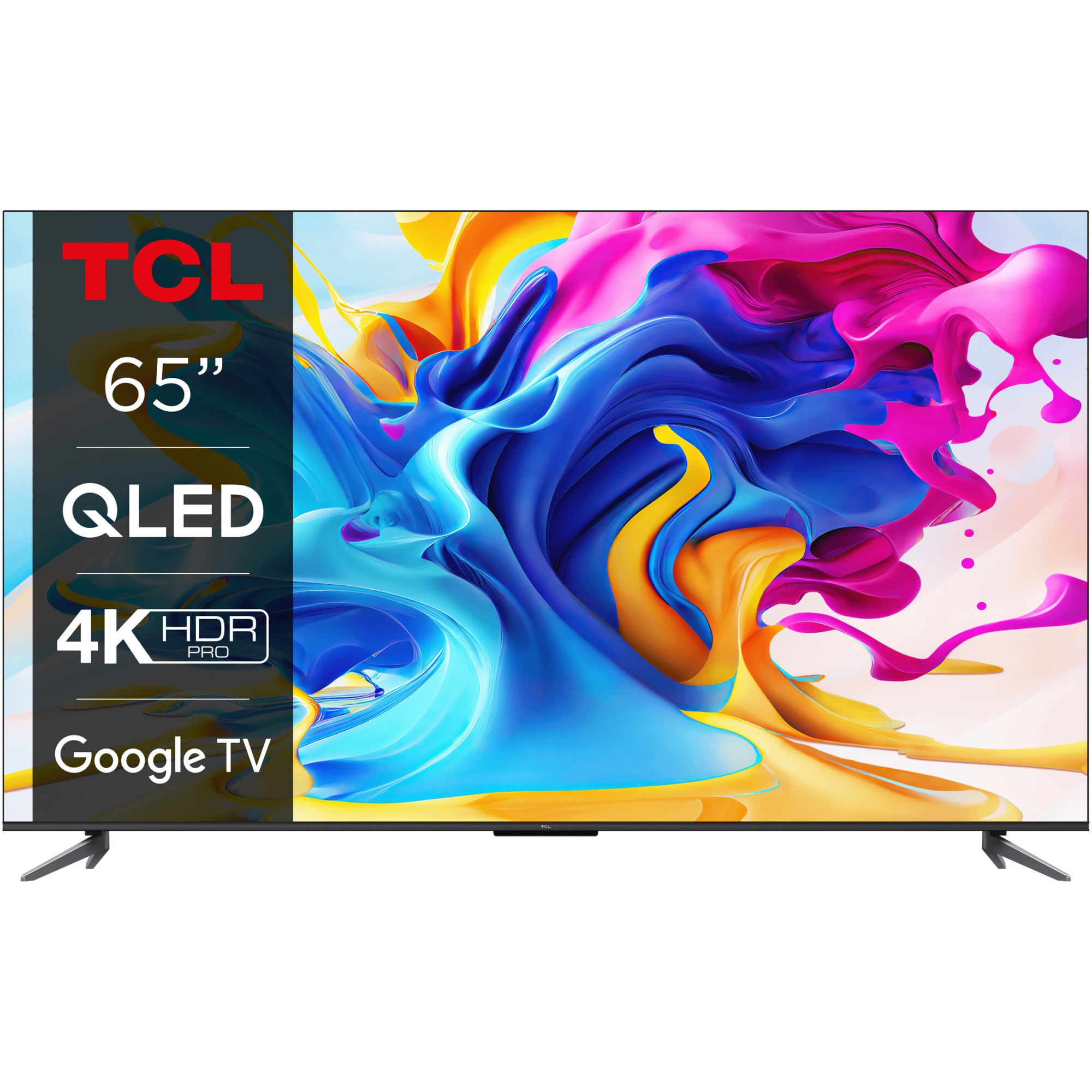 Fotografie Televizor TCL QLED 65C645, 164 cm, Smart Google TV, 4K Ultra HD, Clasa G (Model 2023)