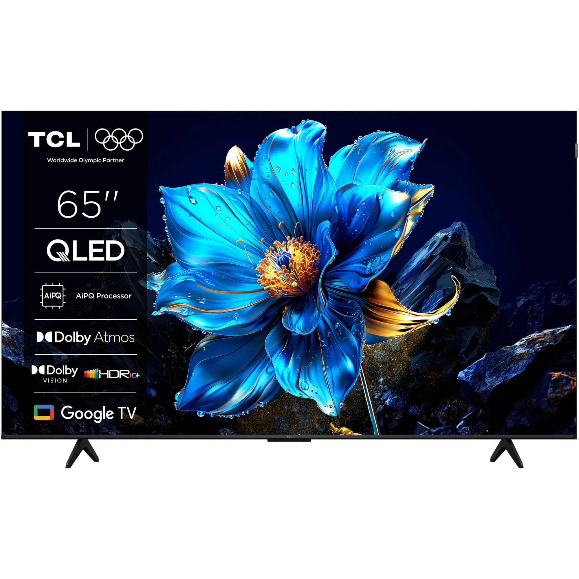 Fotografie Televizor TCL QLED 65P7K, 164 cm, Smart Google TV, 4K Ultra HD, Clasa F